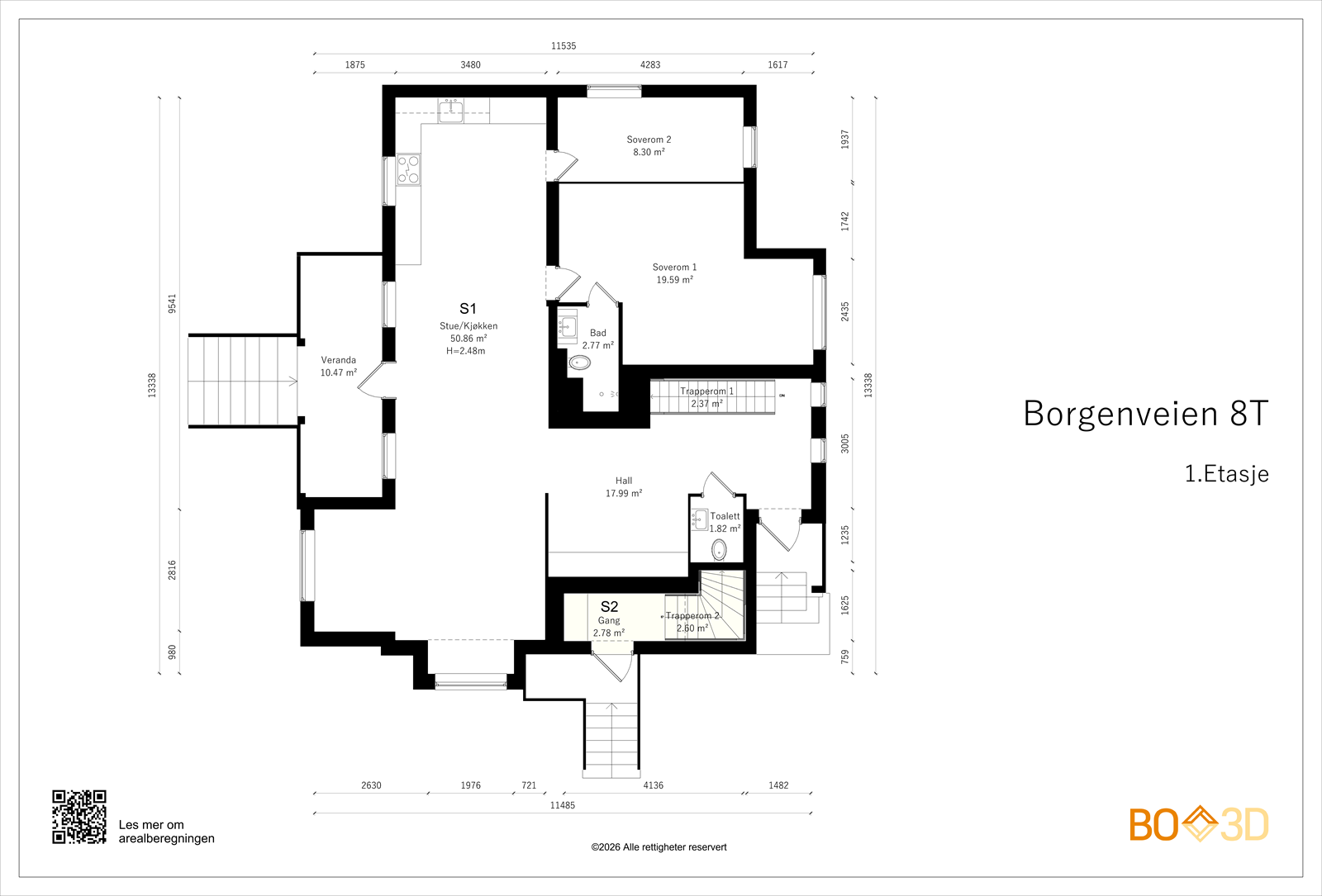 Plantegning 1.Etasje Galleribilde