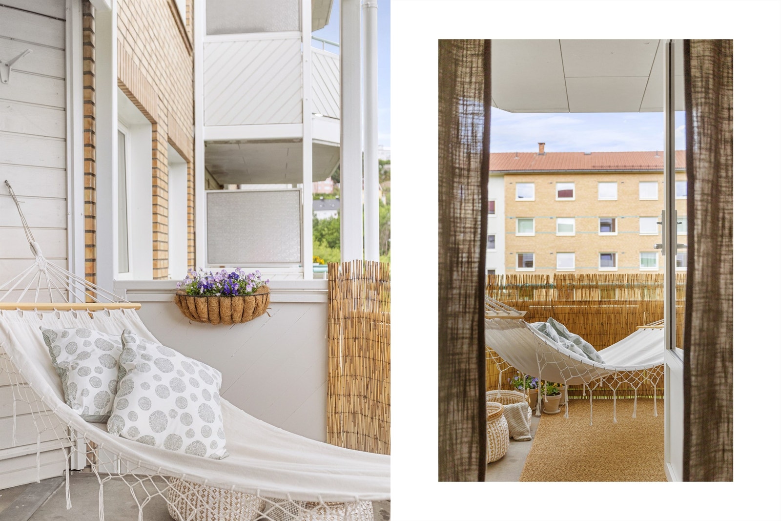 På varme dager blir balkongen et ekstra oppholdsrom med plass til både morgenkaffe og sene sommerkvelder. Galleribilde