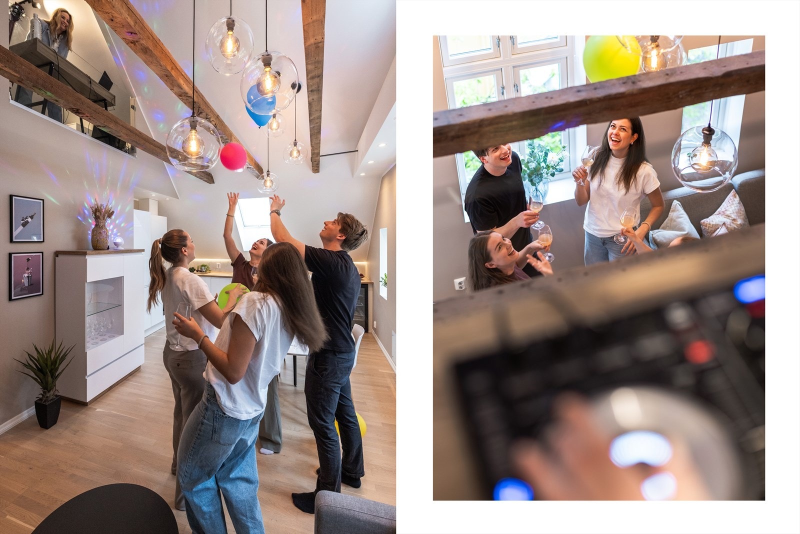 Legg merke til den åpne glass-løsningen mot hemsen. I festlige lag vil kveldens DJ kunne skape ekstra god stemning! Galleribilde