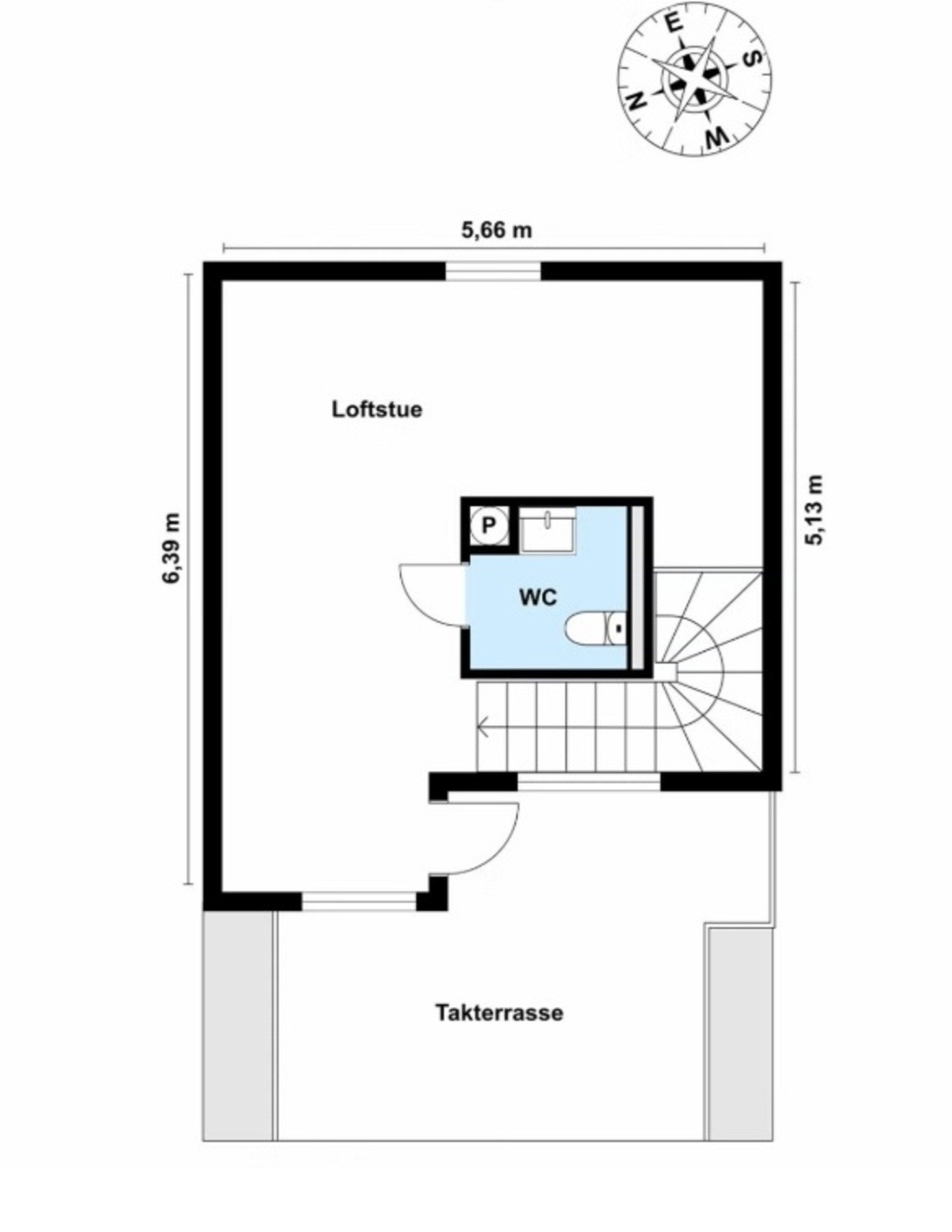 Plantegning loft. Galleribilde