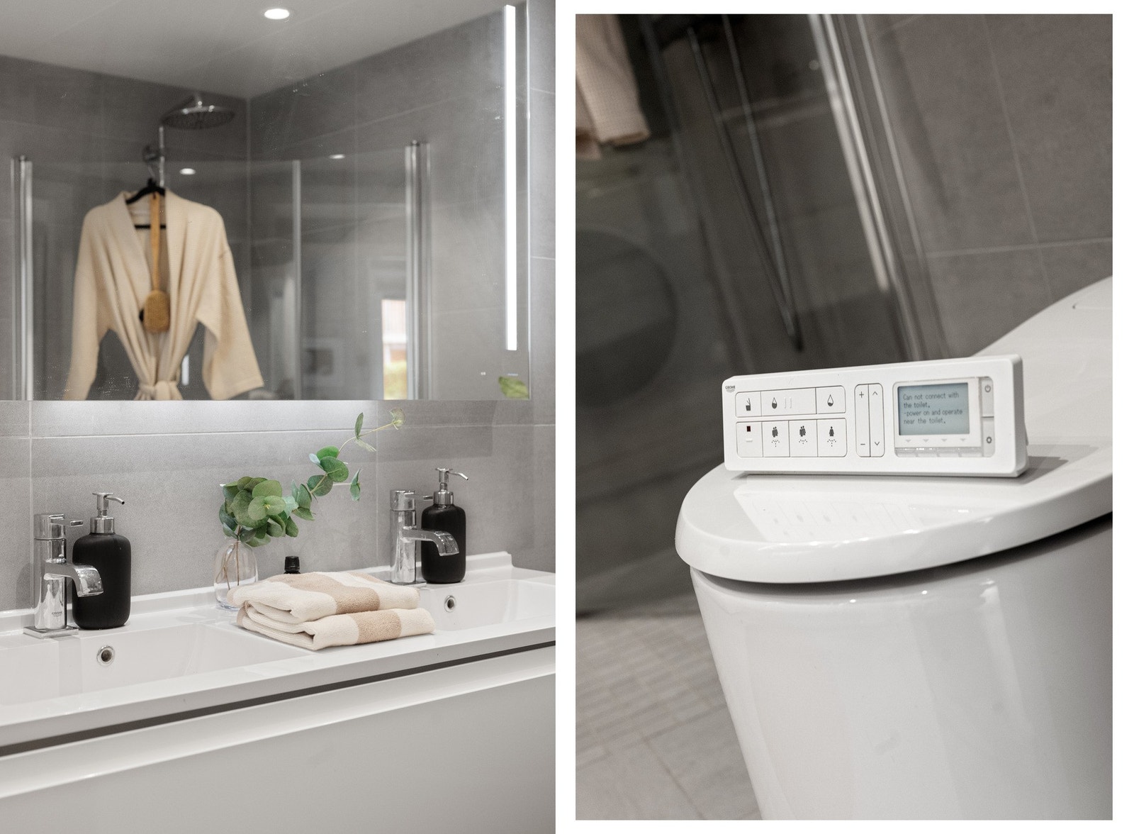 Badet har elektrisk spyletoalett Galleribilde