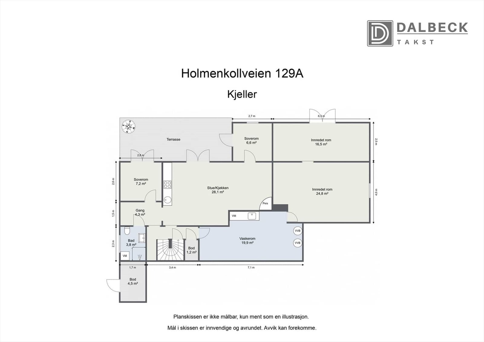 Plantegning for underetasje. Galleribilde