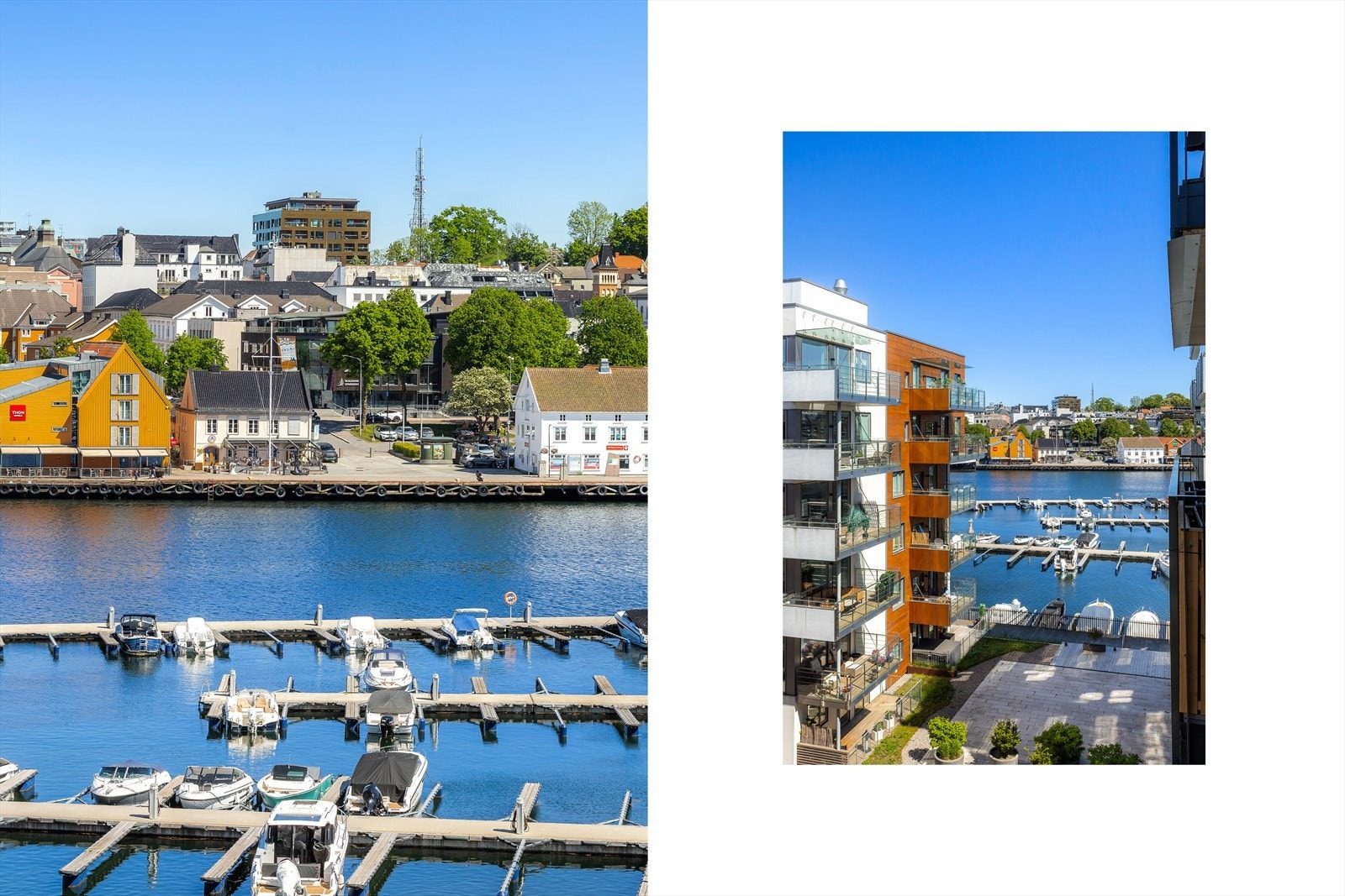 En praktisk gangbro tar deg direkte over til Tønsberg sentrum med alle fasiliteter. Galleribilde