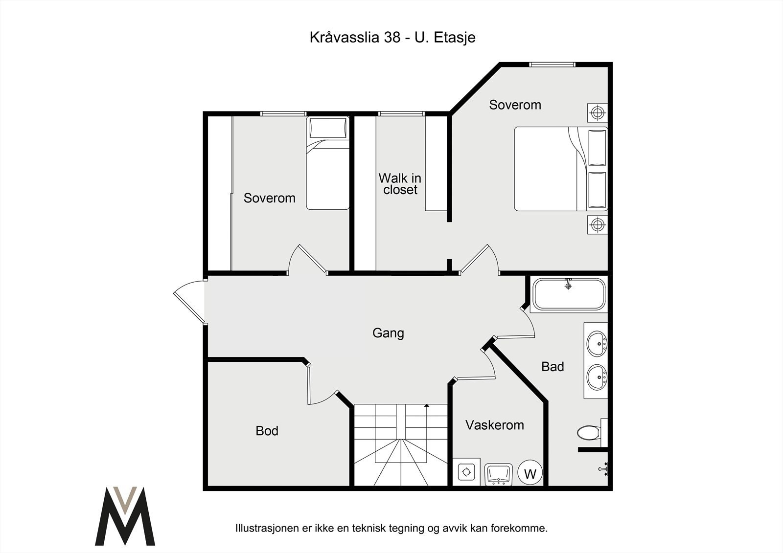 2D planskisse - u.etg. Galleribilde