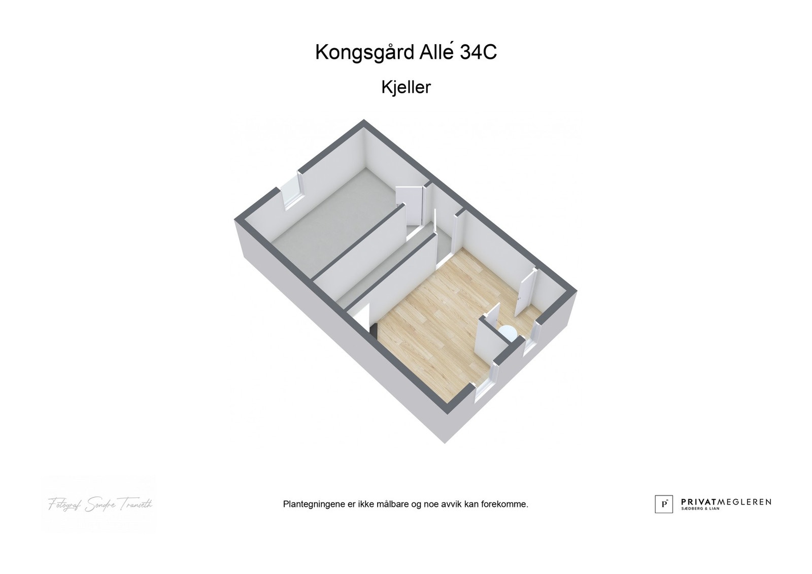 Planløsning kjelleretasjen (midtgangen er åpen inn til nabo) Galleribilde