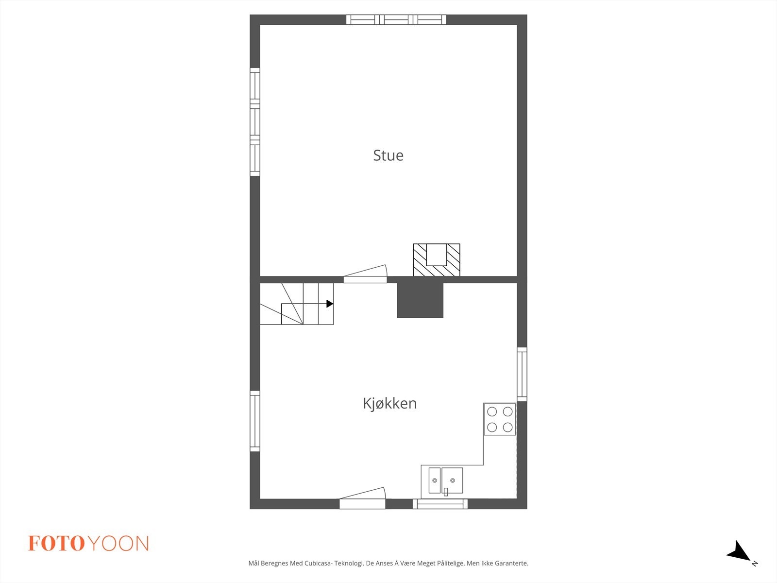 Plantegning 1. etasje Galleribilde