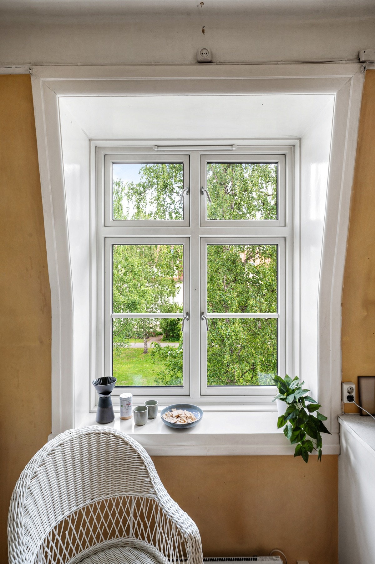 Vindu med hyggelig utsikt Galleribilde