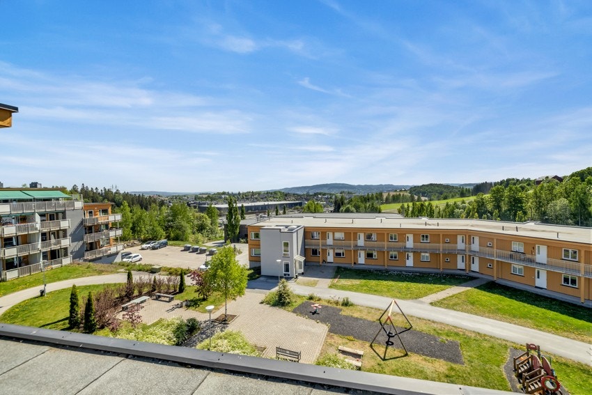 Flott utsikt fra takterrassen. Galleribilde