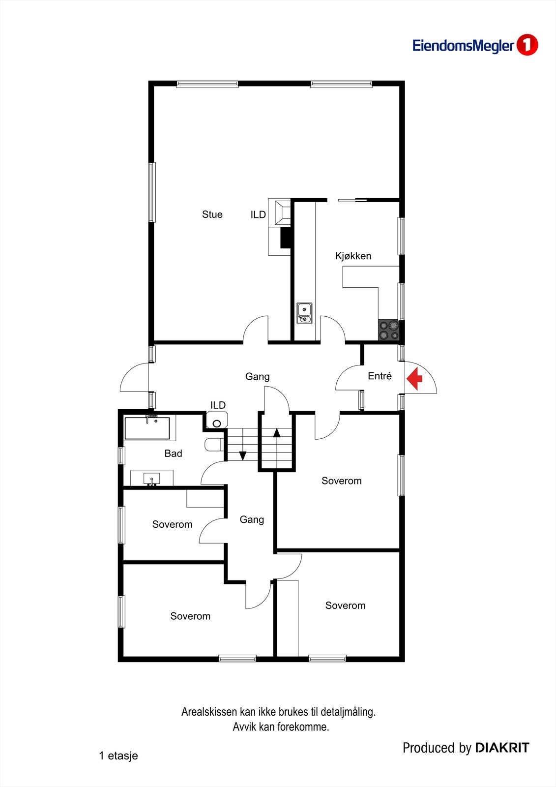 Plantegning 1. etasje. Galleribilde