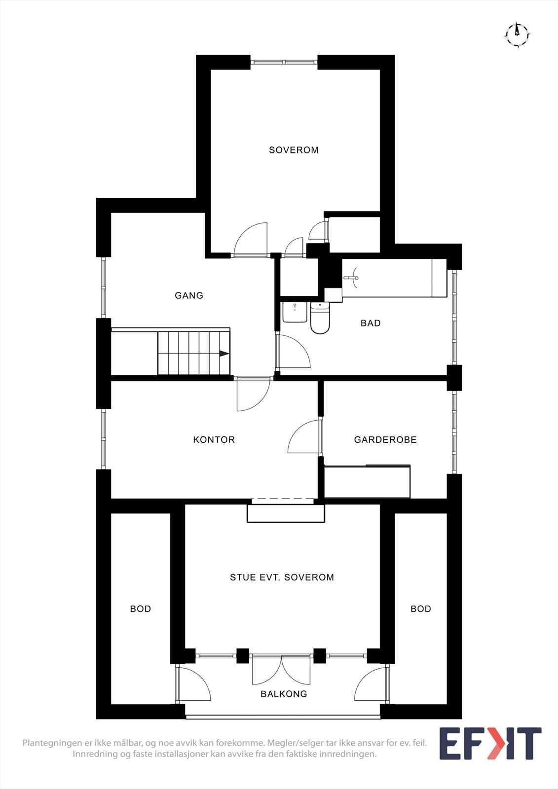 Plantegning 2. etasje Galleribilde