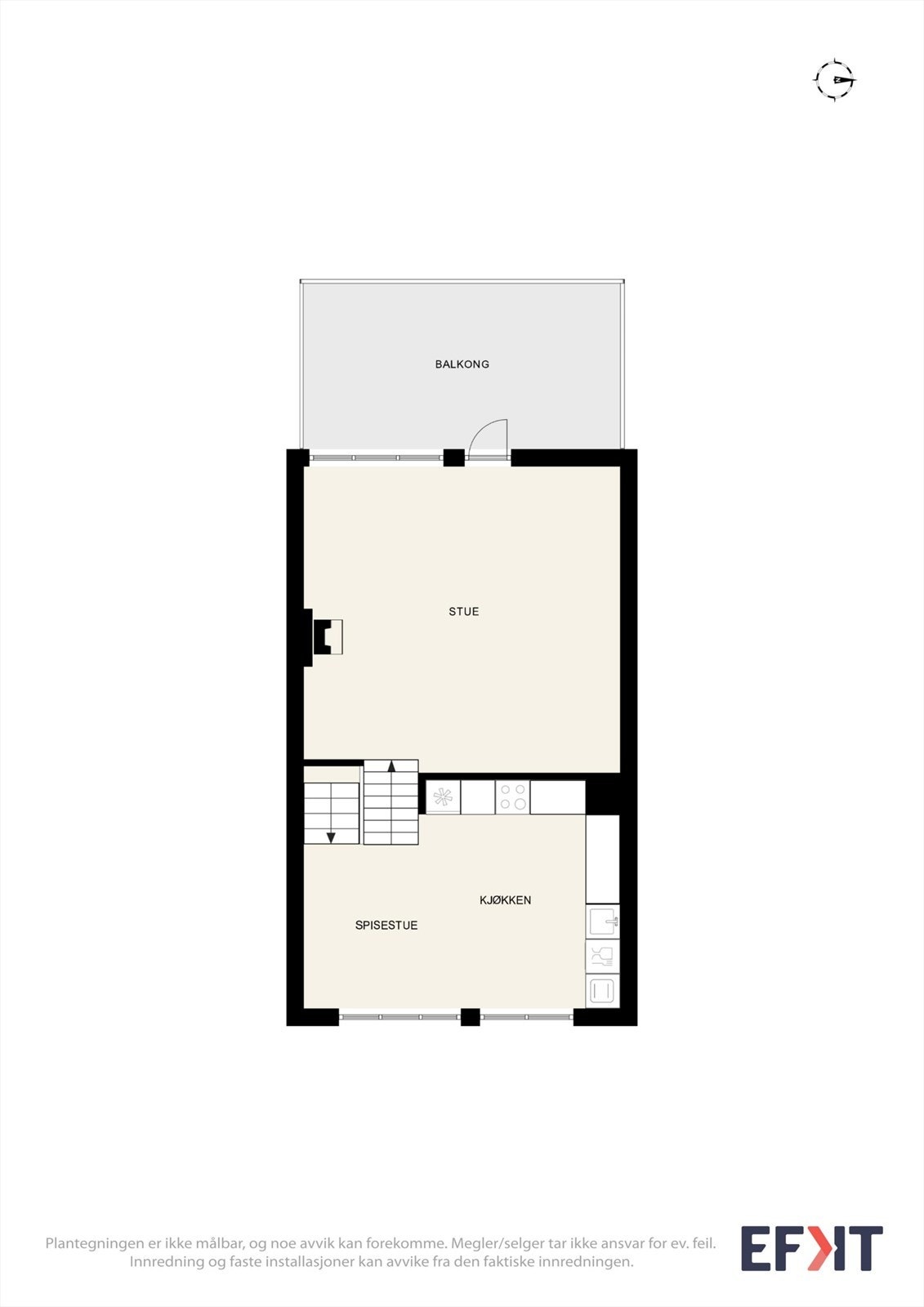 Plantegning 3/4 plan. Galleribilde