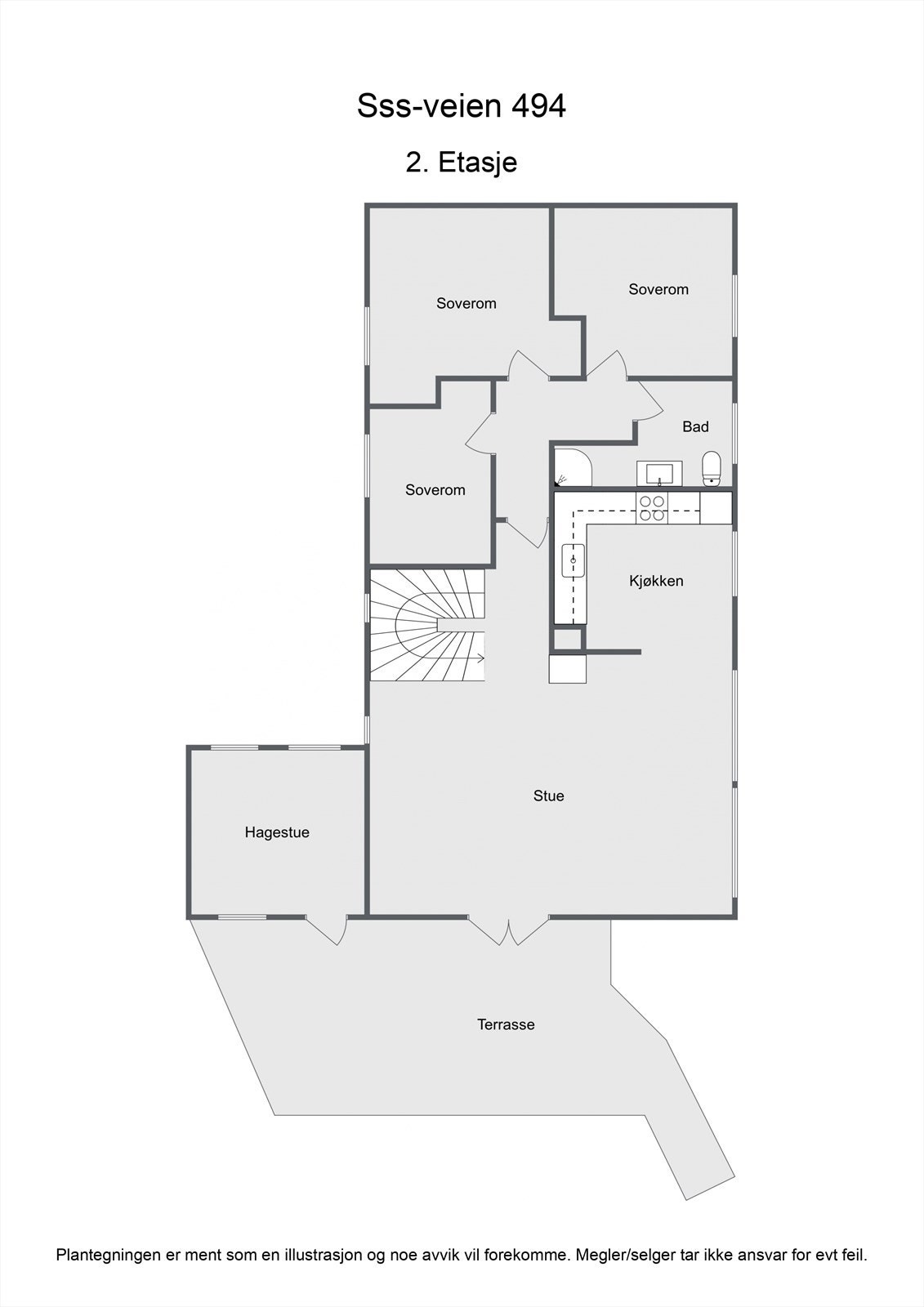 2. etasje - Plantegning Galleribilde