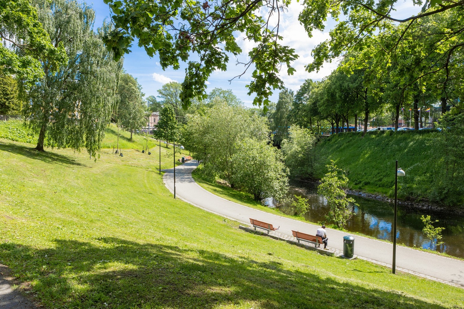 Turstiene lags Akerselve ligger rett rundt hjørnet. Galleribilde