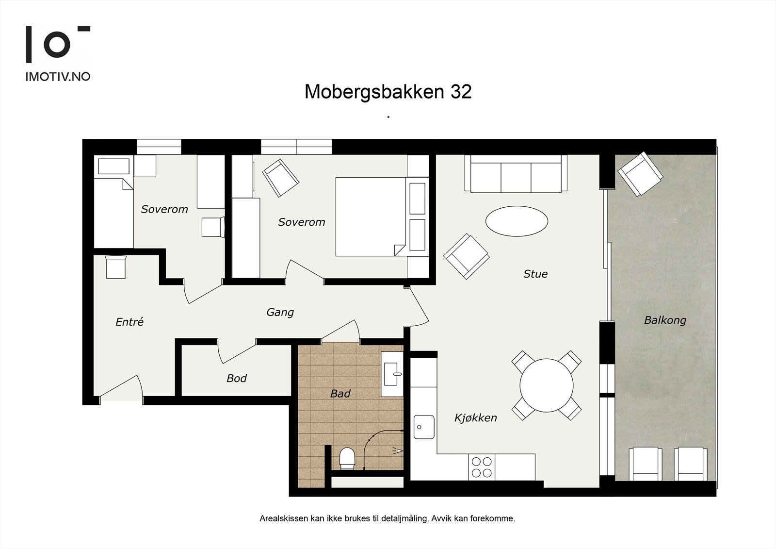 - Planløsning. I tillegg disponerer leiligheten en gitterbod - Galleribilde