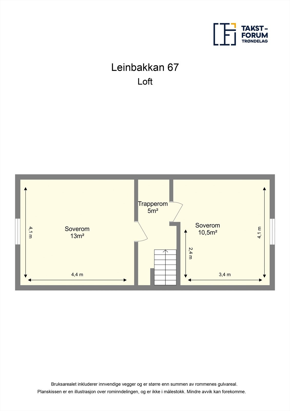 Plantegning - Loftetasje. Galleribilde