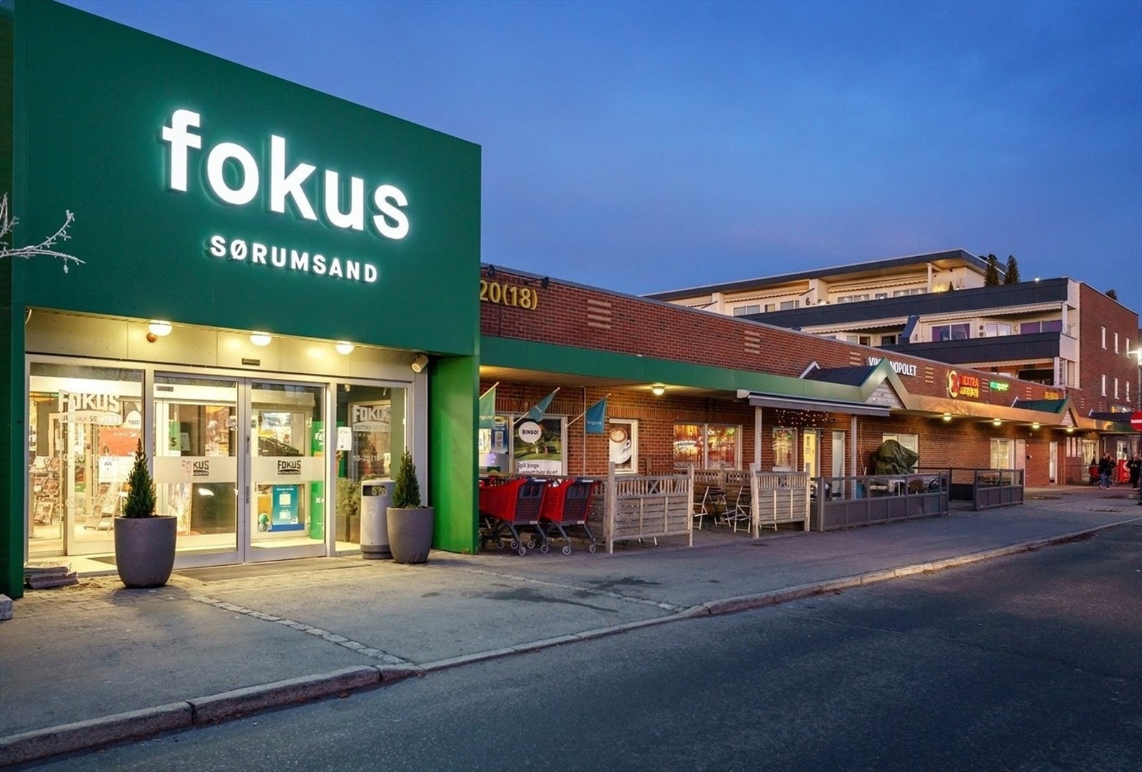 Gangavstand til butikker og øvrige servicetilbud. Galleribilde