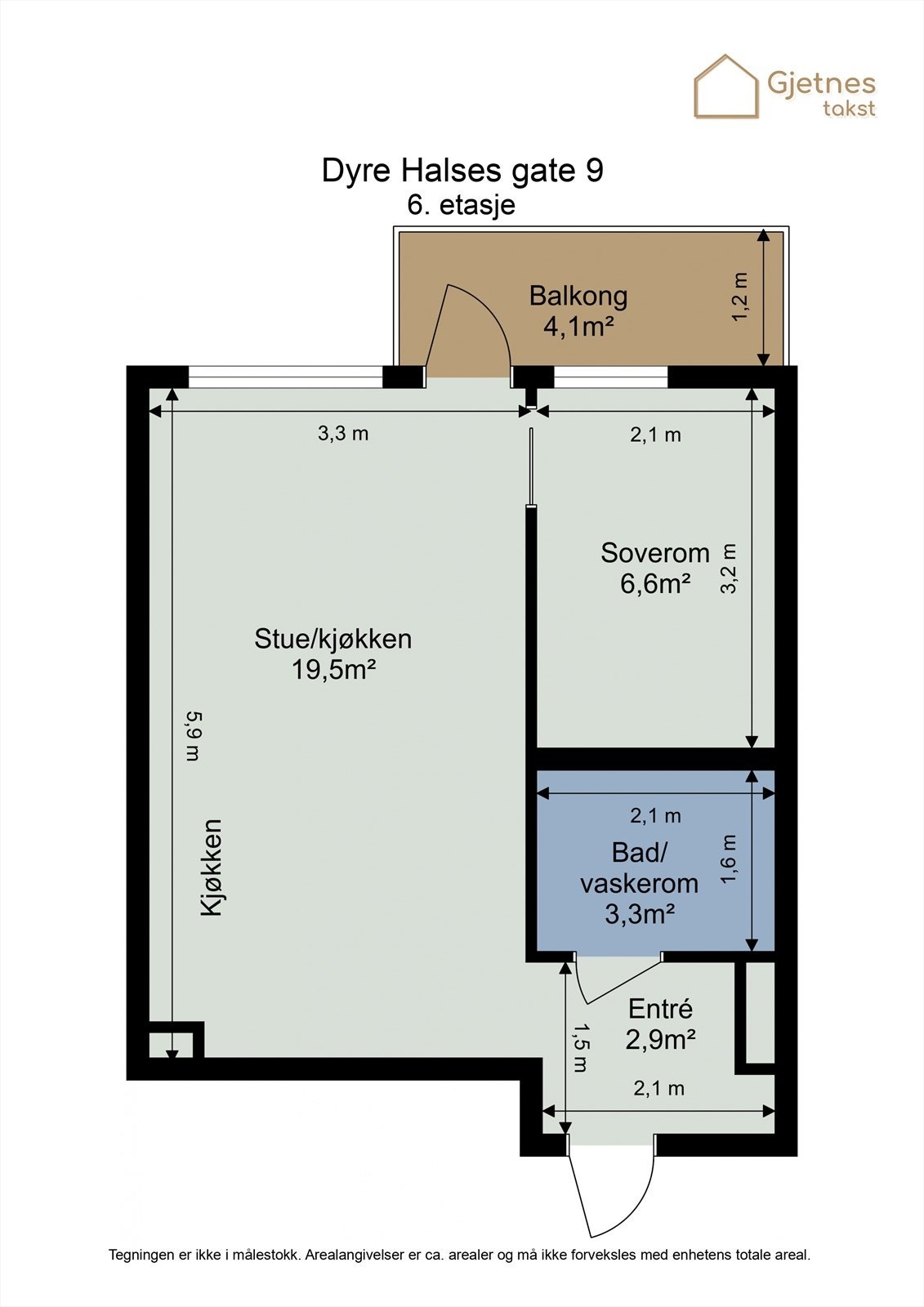 Planskisse 6. etasje Galleribilde