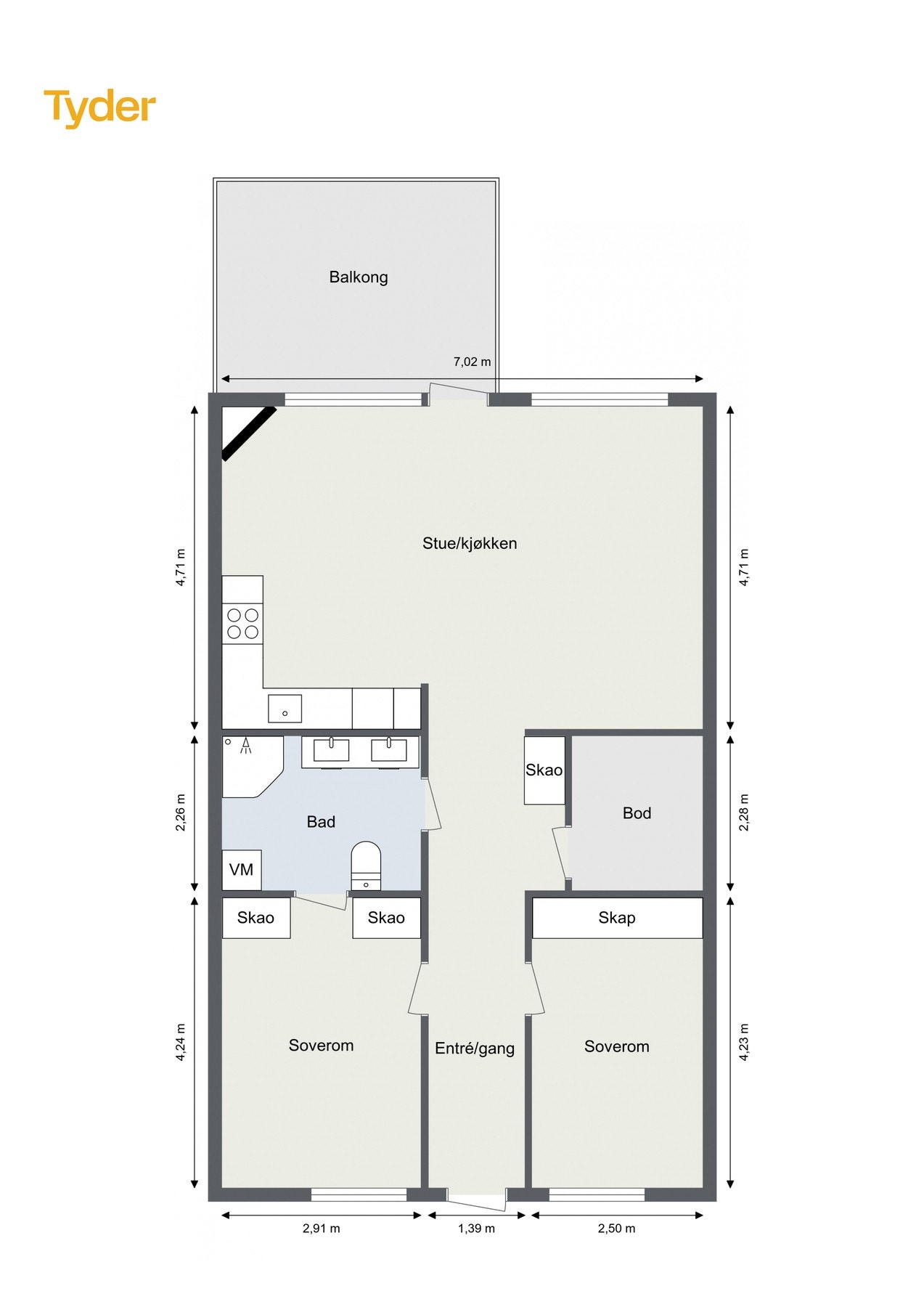 Plantegning 2. etasje Galleribilde
