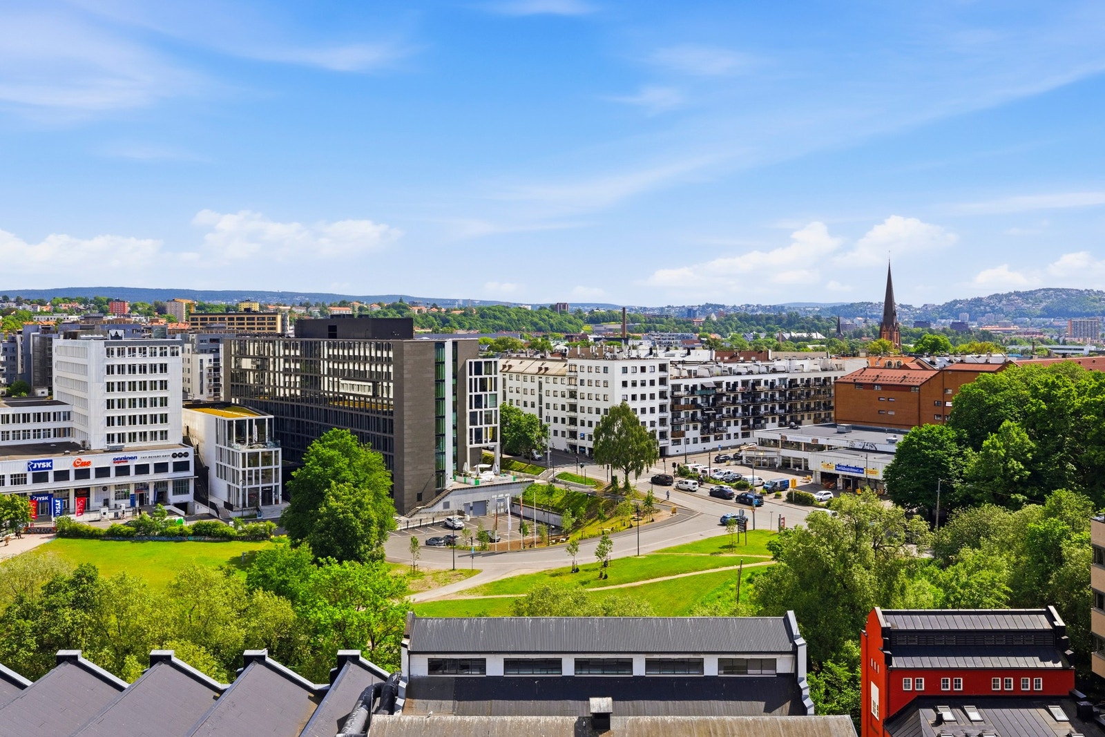 Utsikt fra felles takterrasse Galleribilde