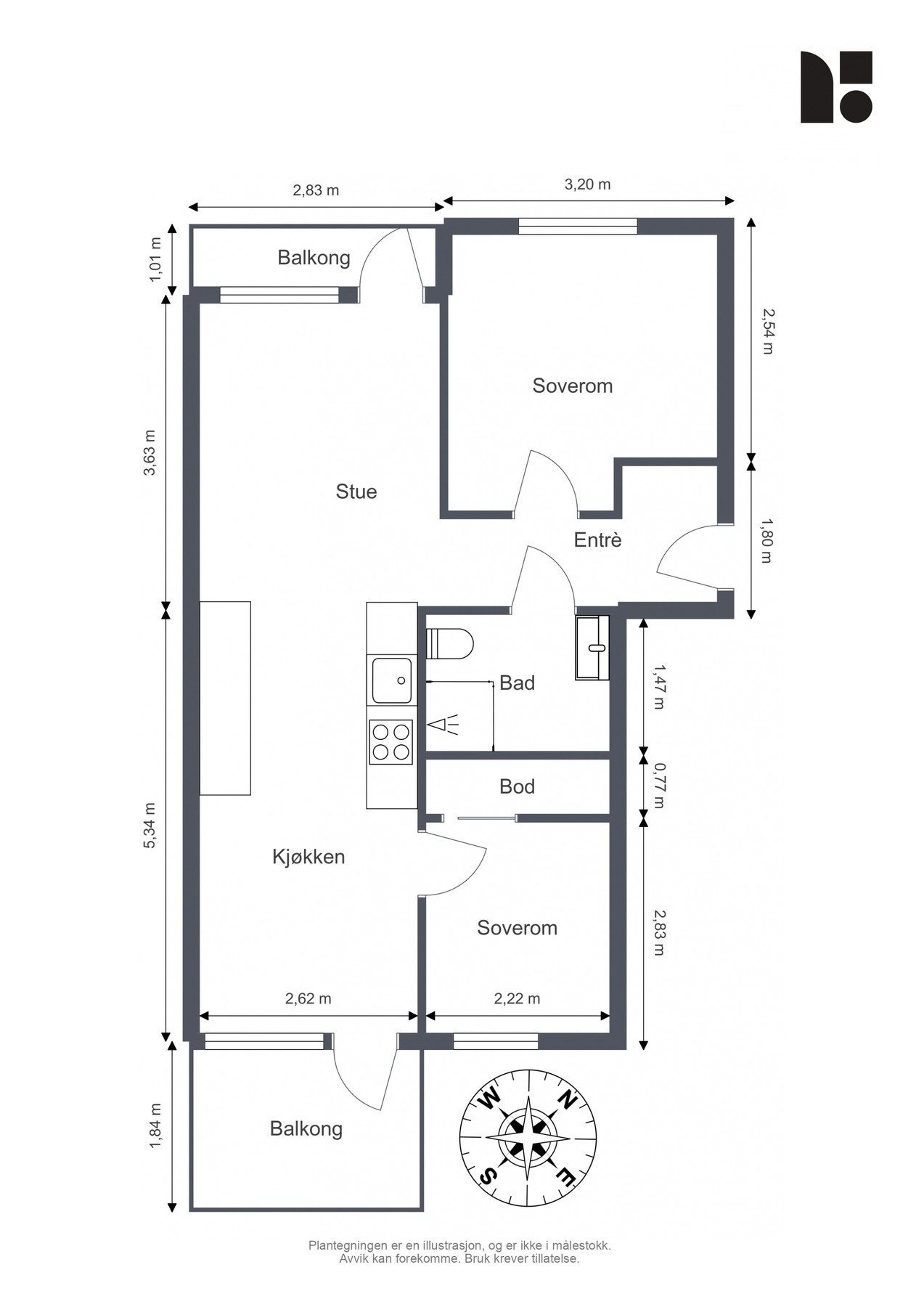 Plantegning Galleribilde