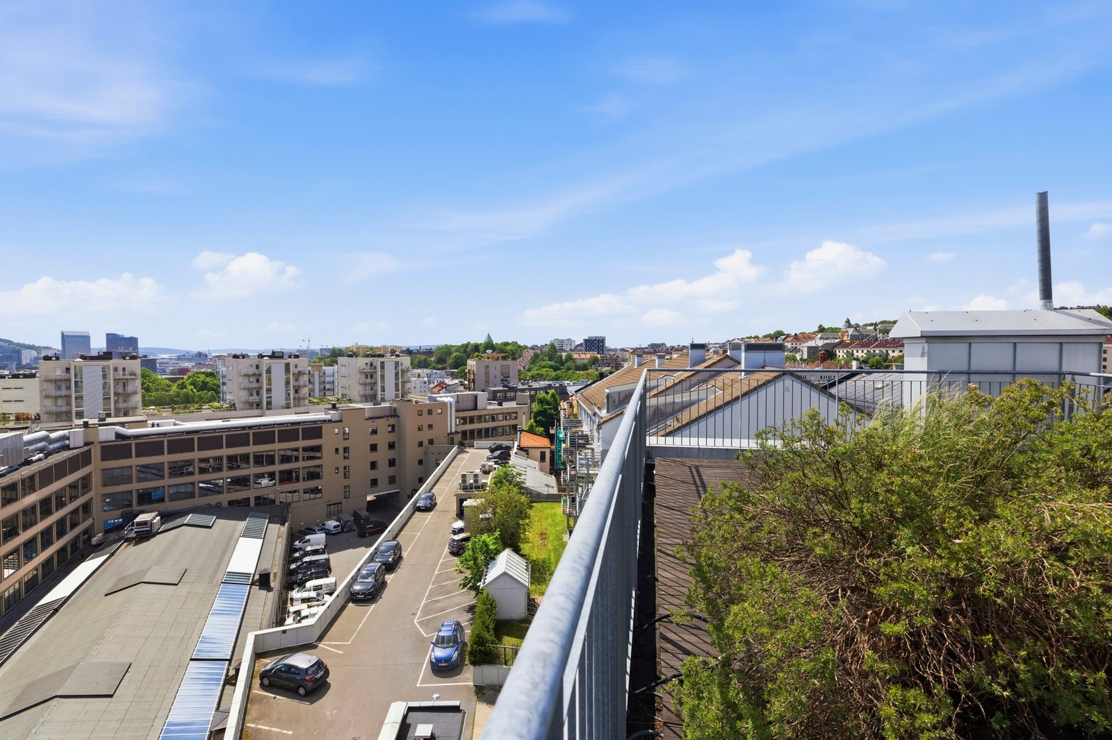 Utsikt fra felles takterrasse Galleribilde