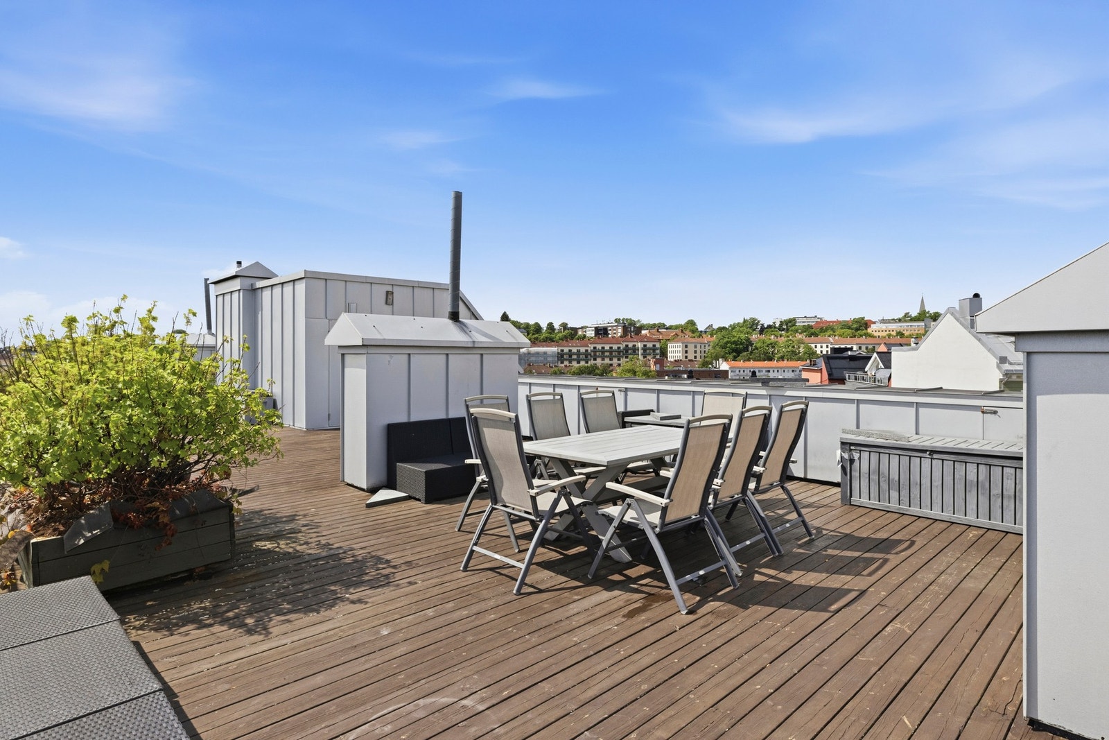 Felles takterrasse med panoramautsikt Galleribilde