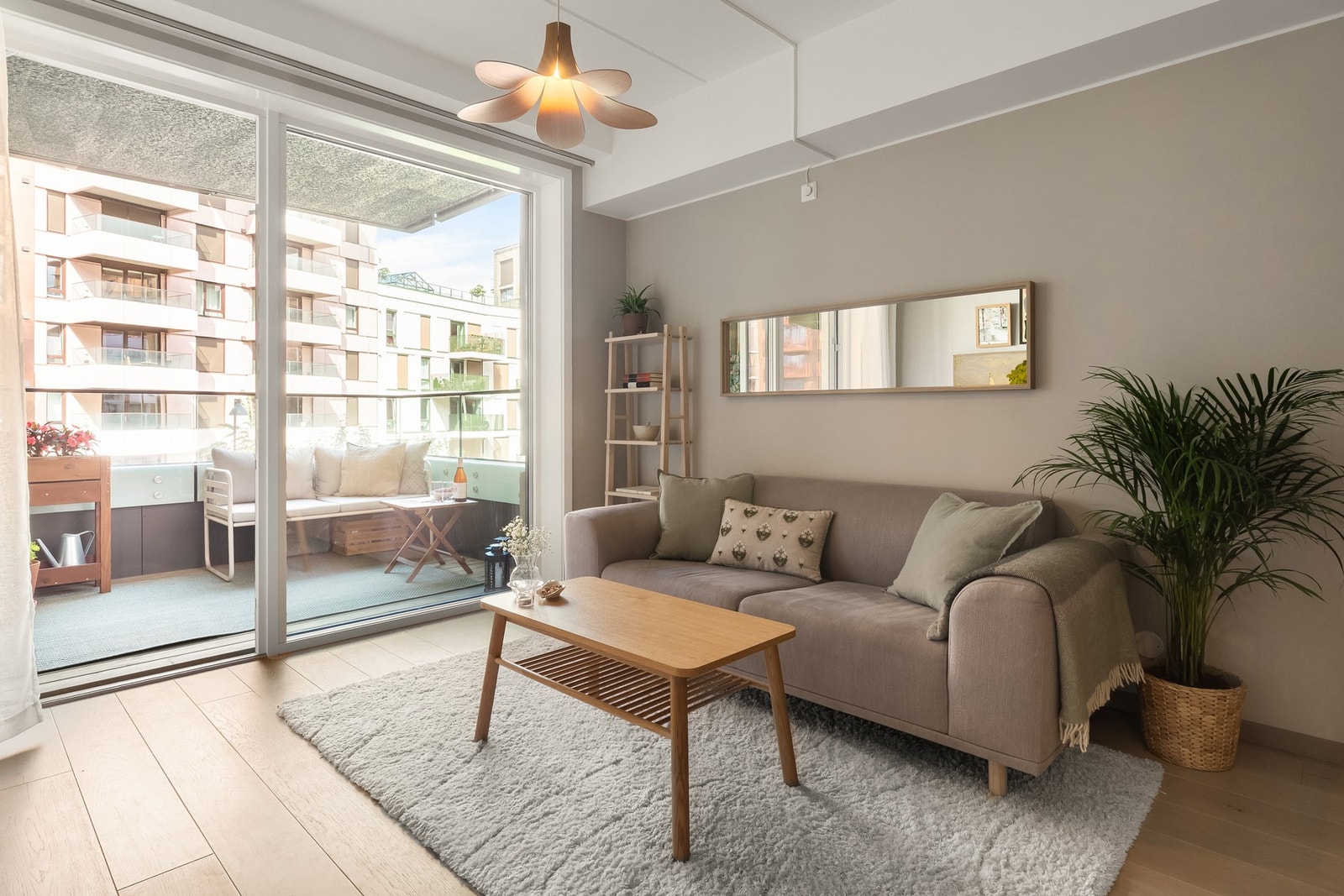 Smakfulle farge- og materialvalg over det hele. Galleribilde