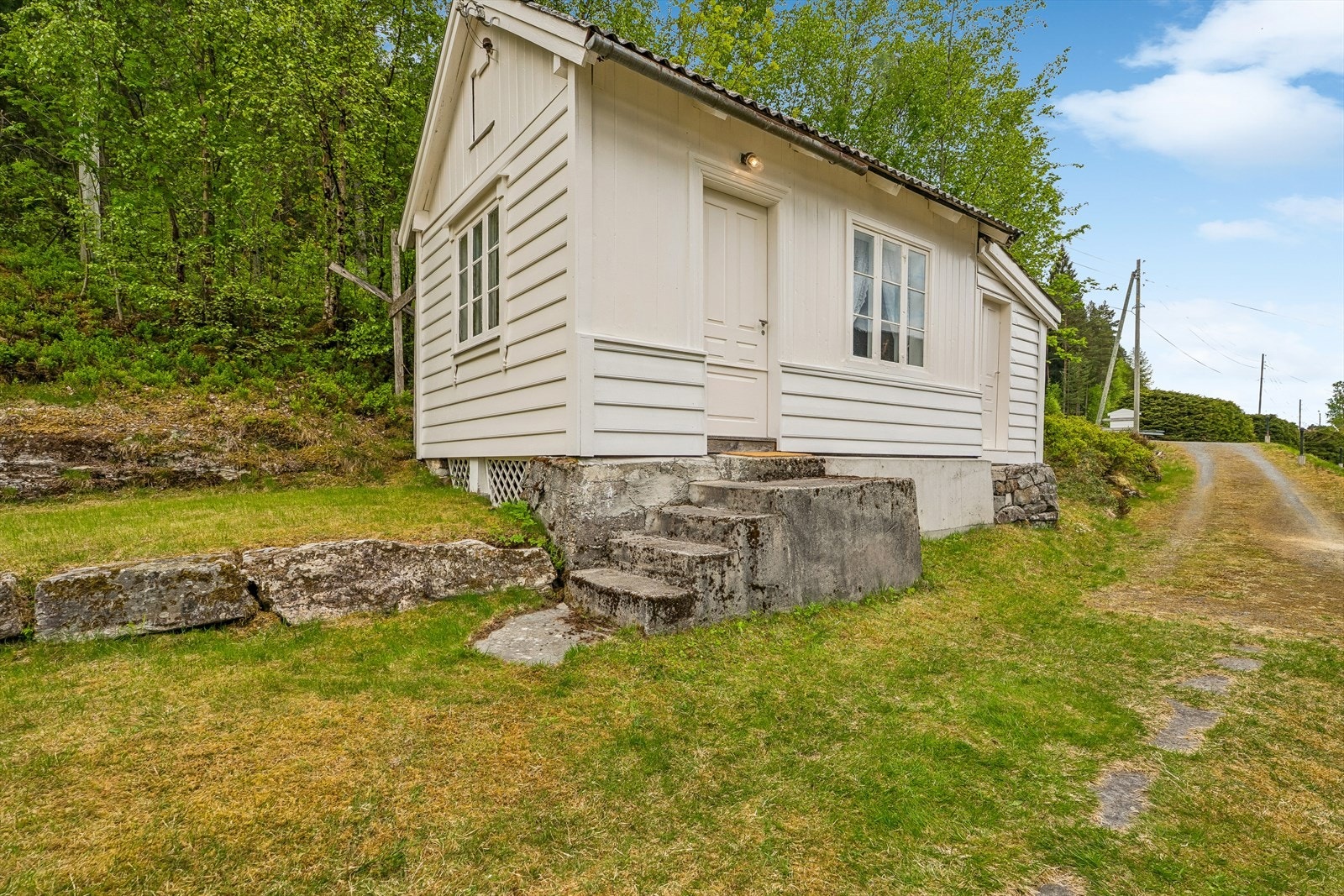 Annekset er på 22 m² og gir gode moglegheiter for lagring eller hobbyrom. Galleribilde