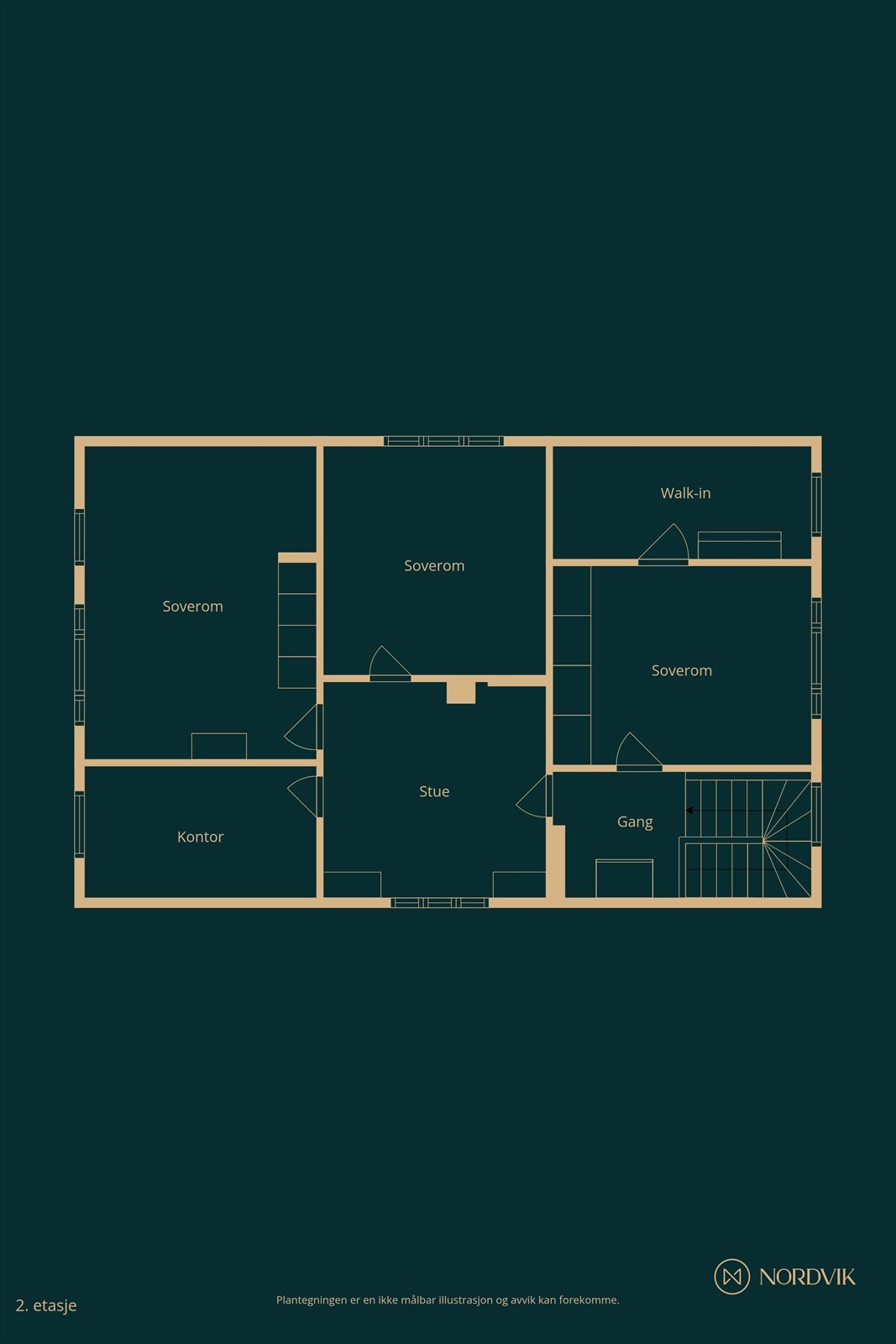 Plantegning 2. etasje Galleribilde