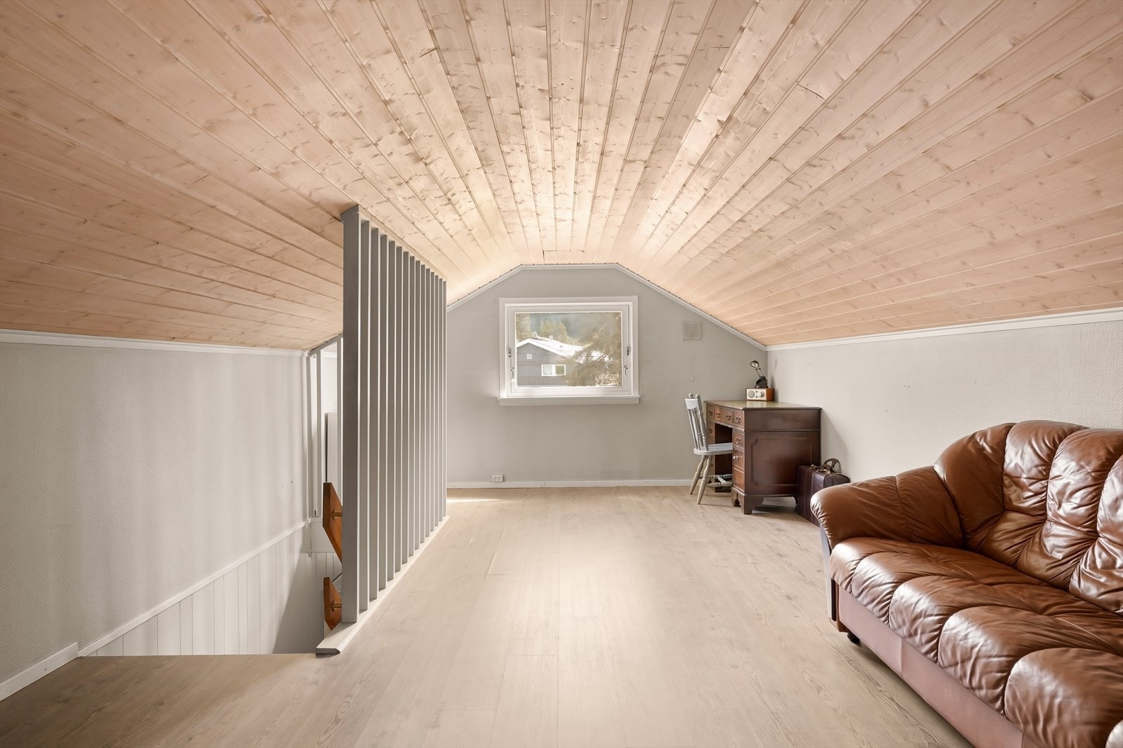 Loftet er målt til 23 m². Galleribilde