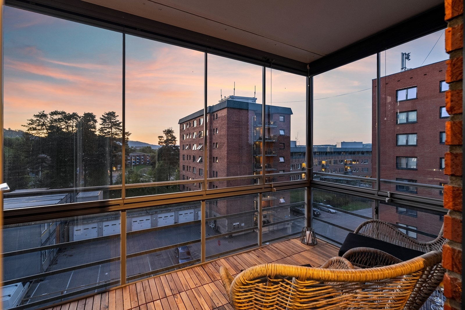 Balkongen er på ca. 5kvm. Galleribilde
