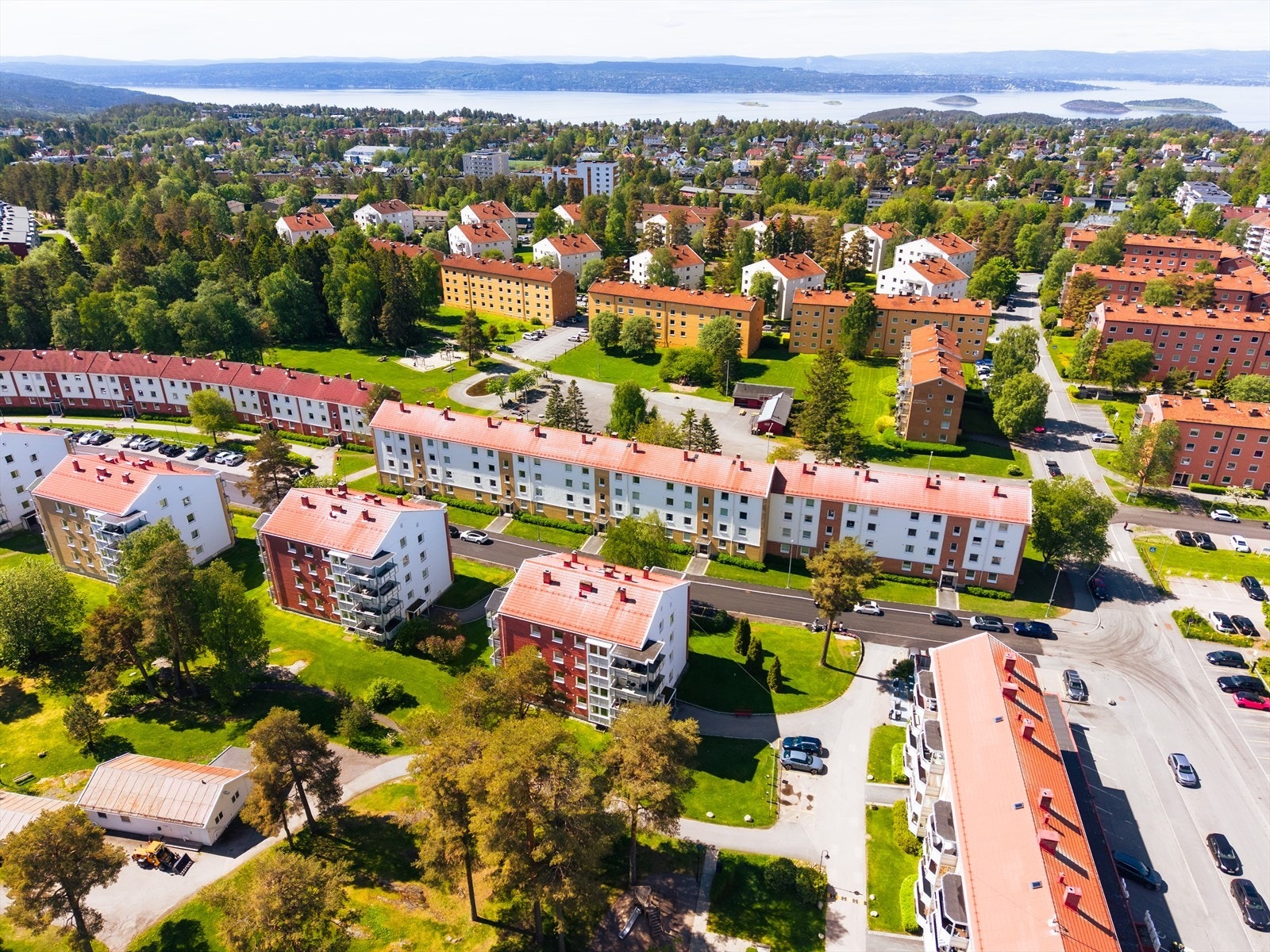 Dronebilde over området. Galleribilde