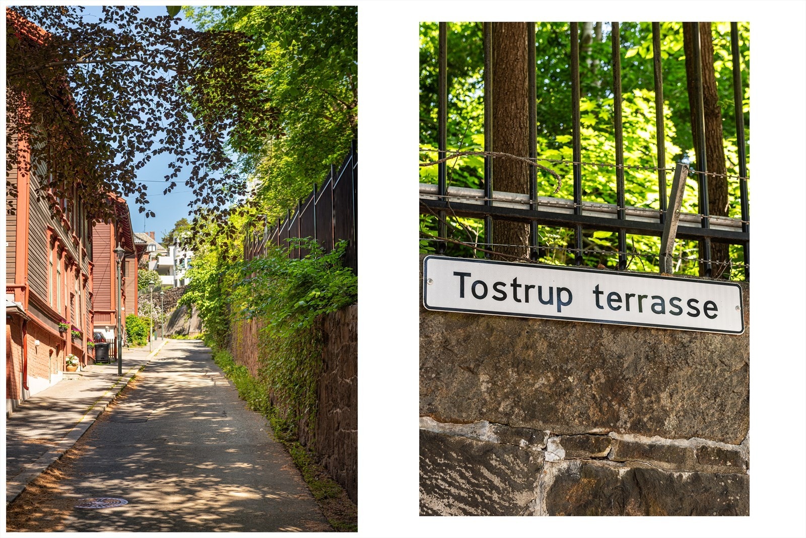 Tostrup Terrasse er av mange ansett som en av Oslos flotteste gater - en liten trapp tar deg opp på Gimlehøyden og videre til Bygdøy Allé på få minutter Galleribilde