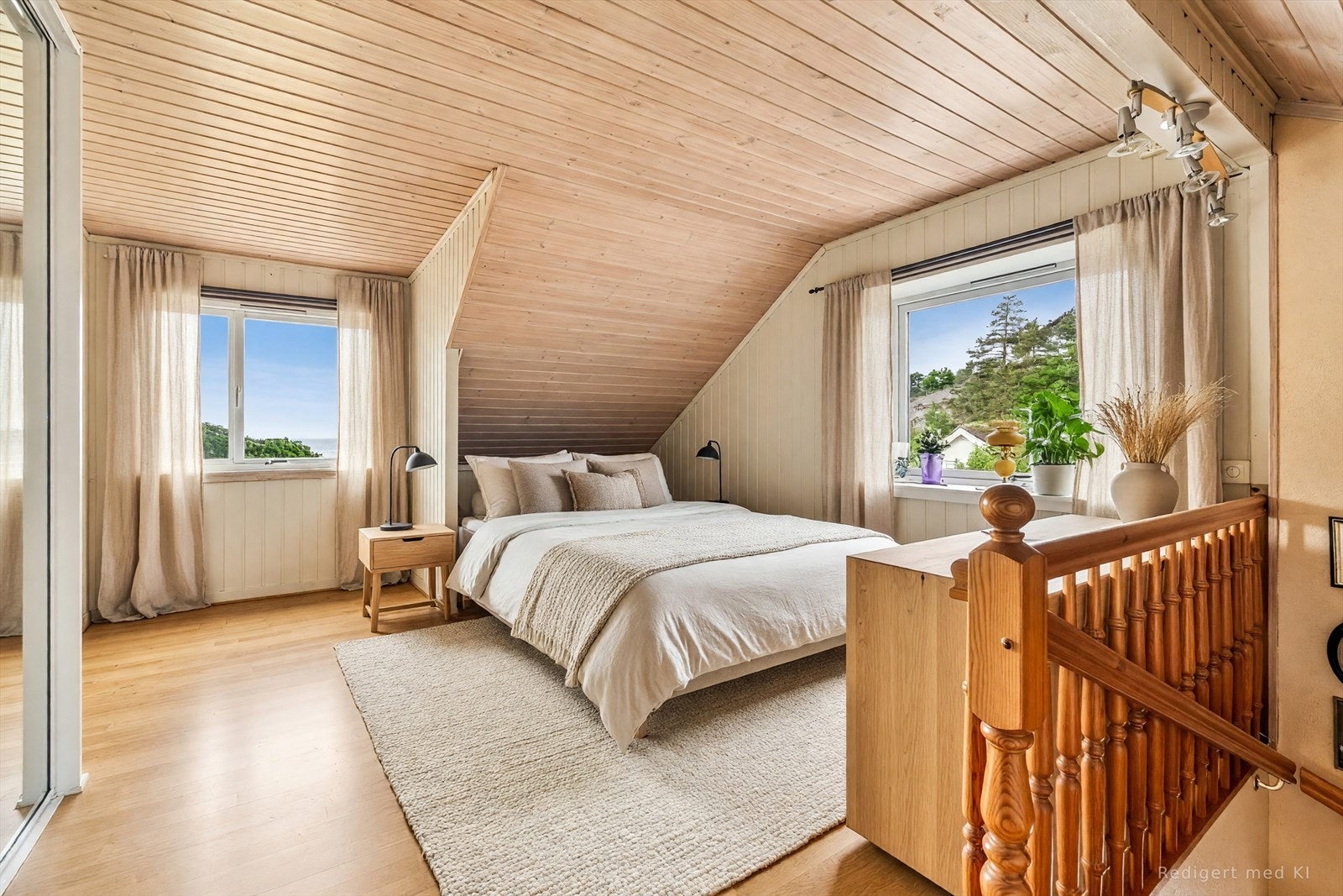 Noen av bildene i denne annonsen er digitalt innredet med KI for i vise boligens potensialet. Dette er et av dem. Det kommer til å være innredet annerledes på visningen. Galleribilde