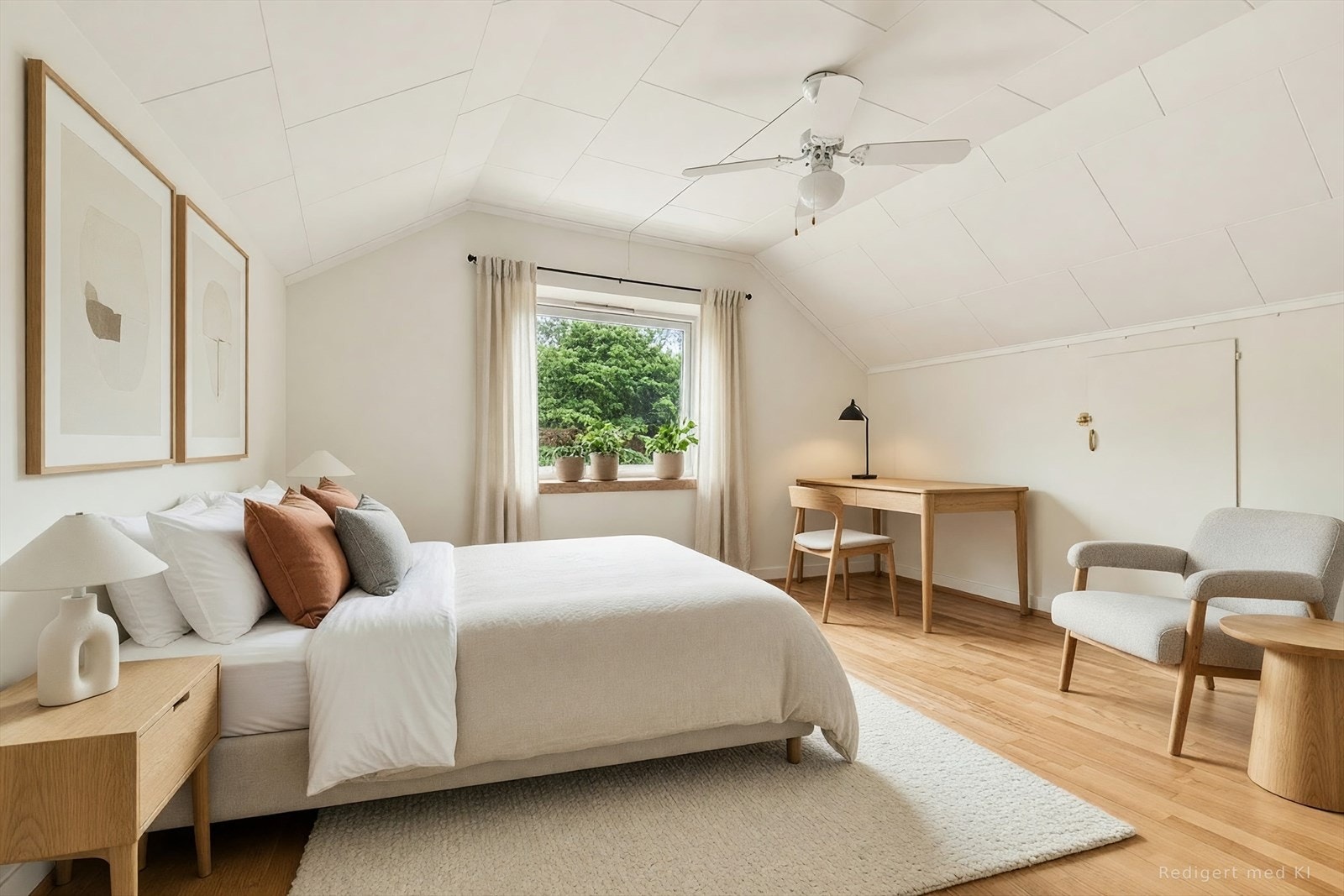 Noen av bildene i denne annonsen er digitalt innredet med KI for i vise boligens potensialet. Dette er et av dem. Det kommer til å være innredet annerledes på visningen. Galleribilde