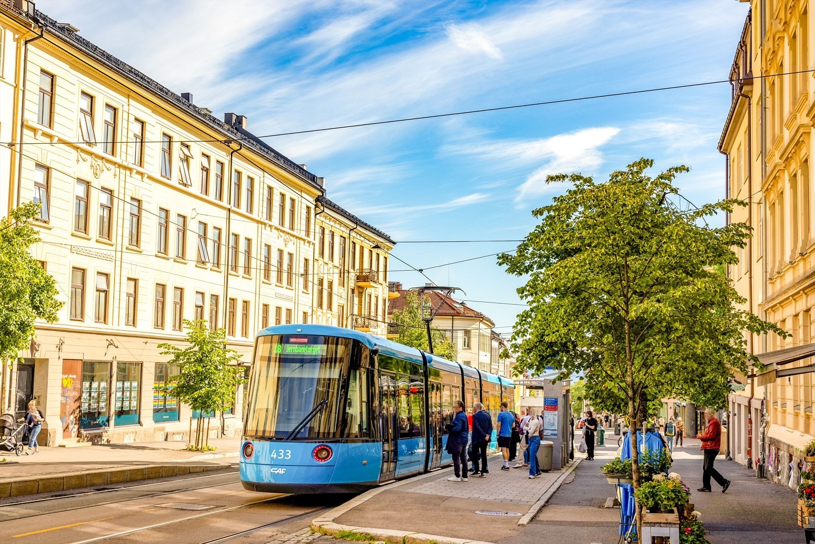 Området har et meget godt kollektivtilbud, og det er både buss- og trikkestopp i umiddelbar nærhet Galleribilde
