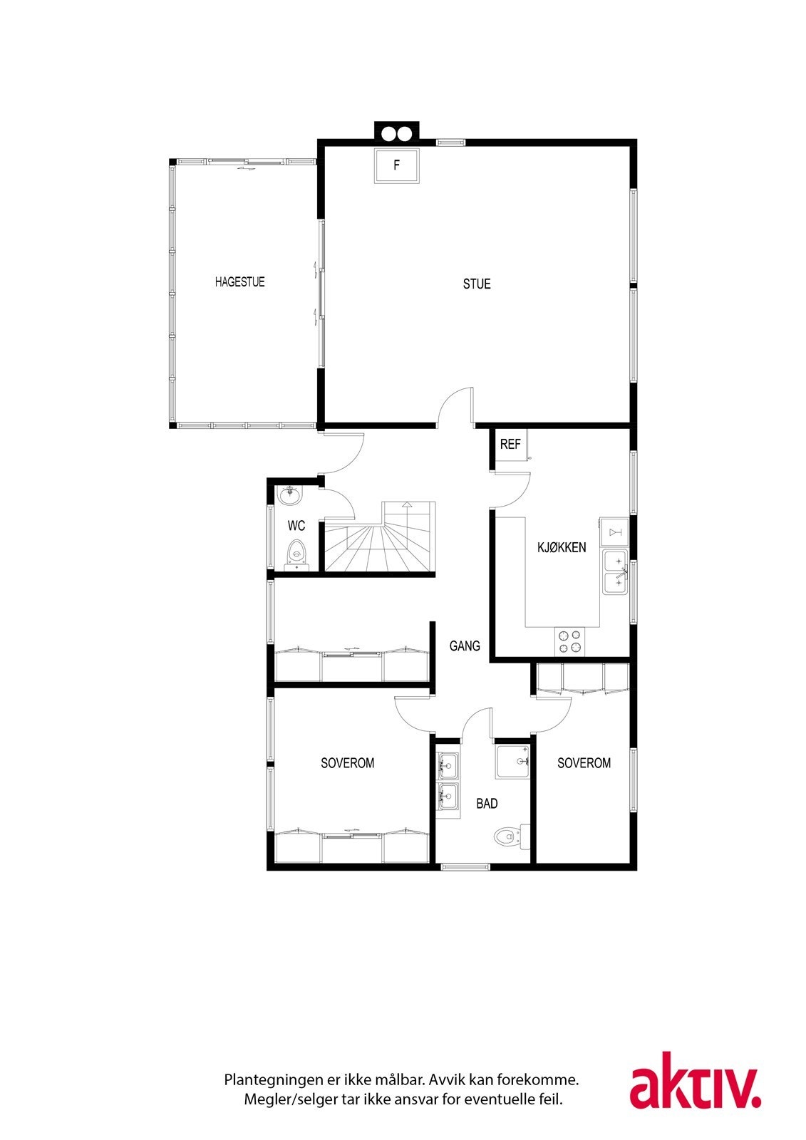 Plantegning 1. etasje Galleribilde
