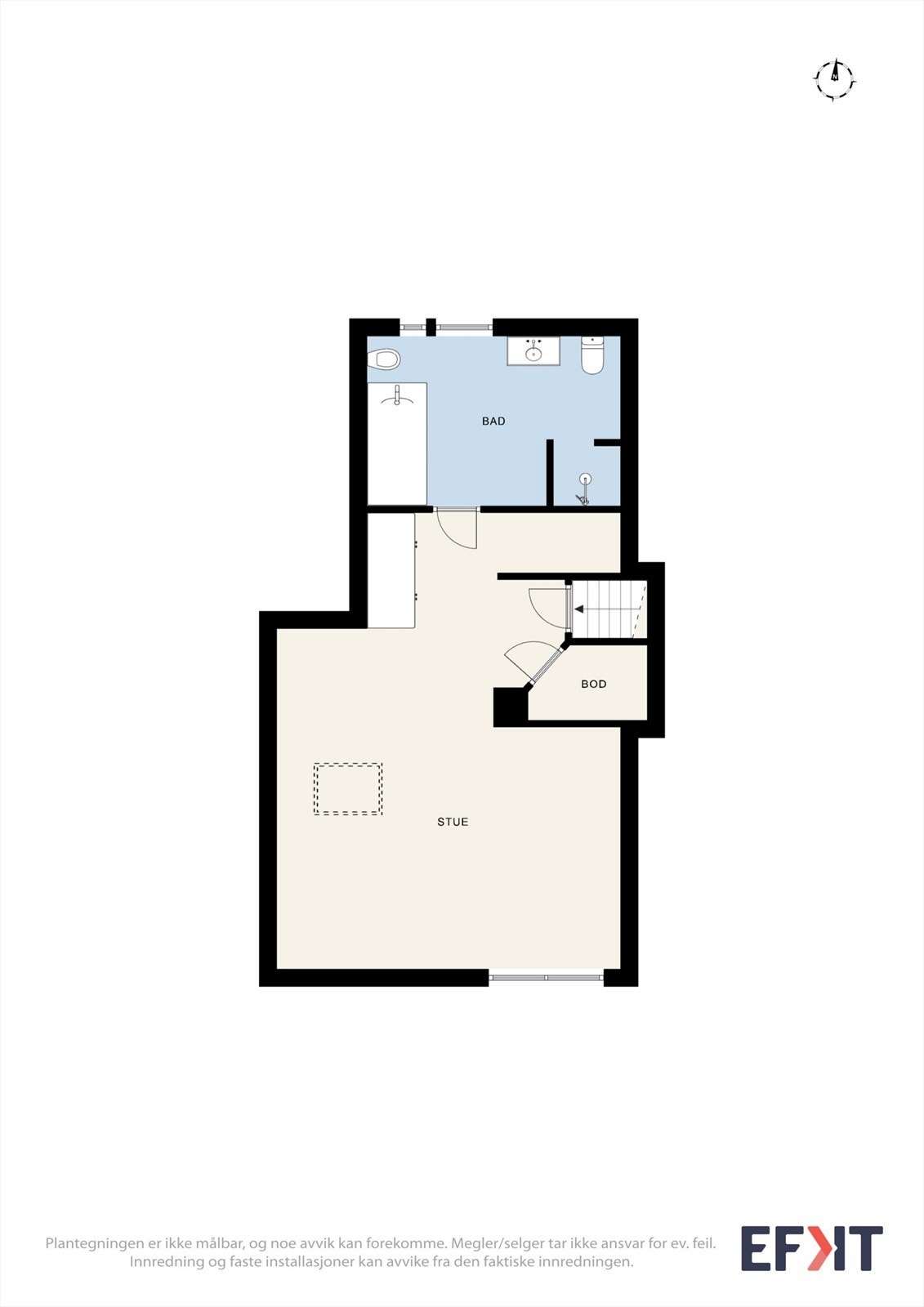 Plantegning loft etasje. Galleribilde