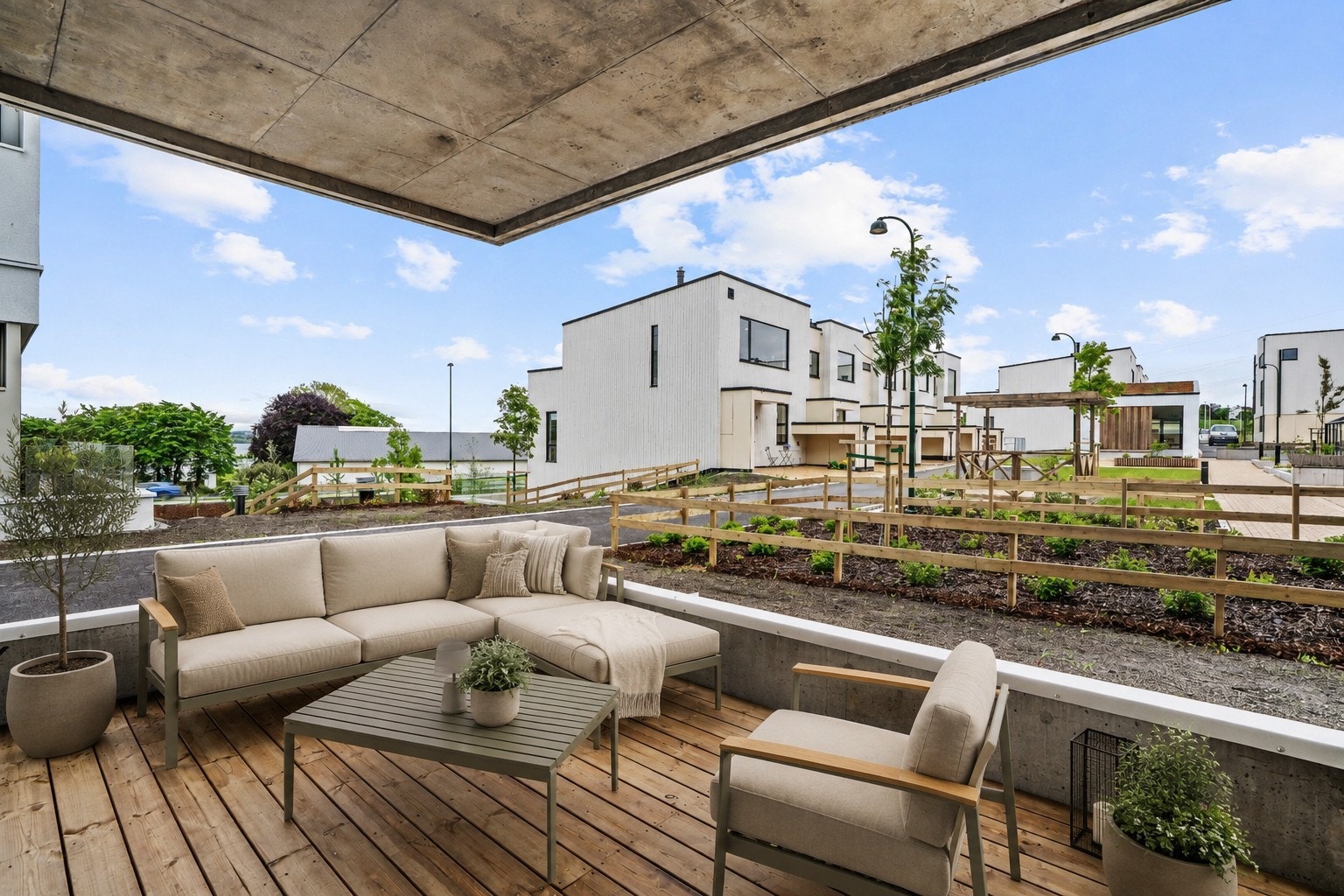 Stor og fin terrasse Galleribilde