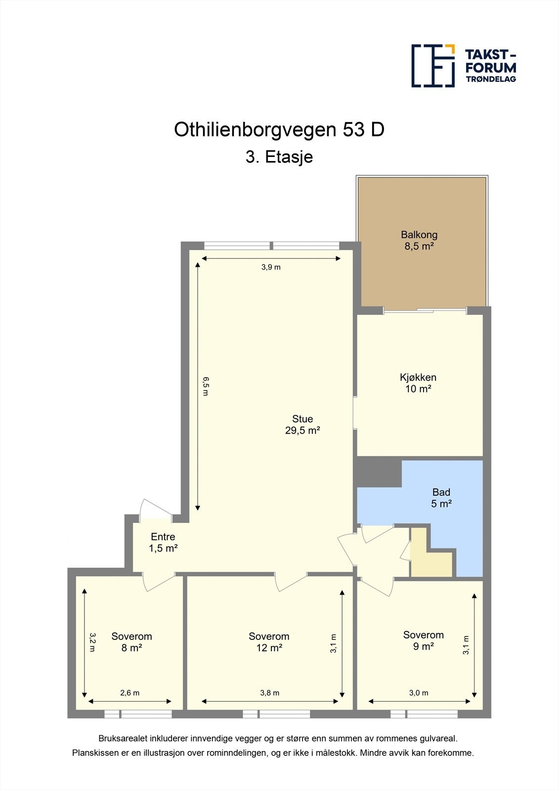 Planskisse 3. etasje Galleribilde
