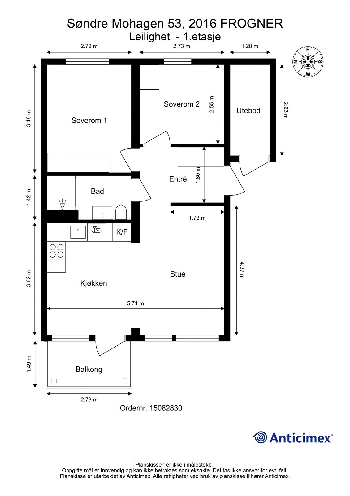 Plantegning 1. etasje Galleribilde