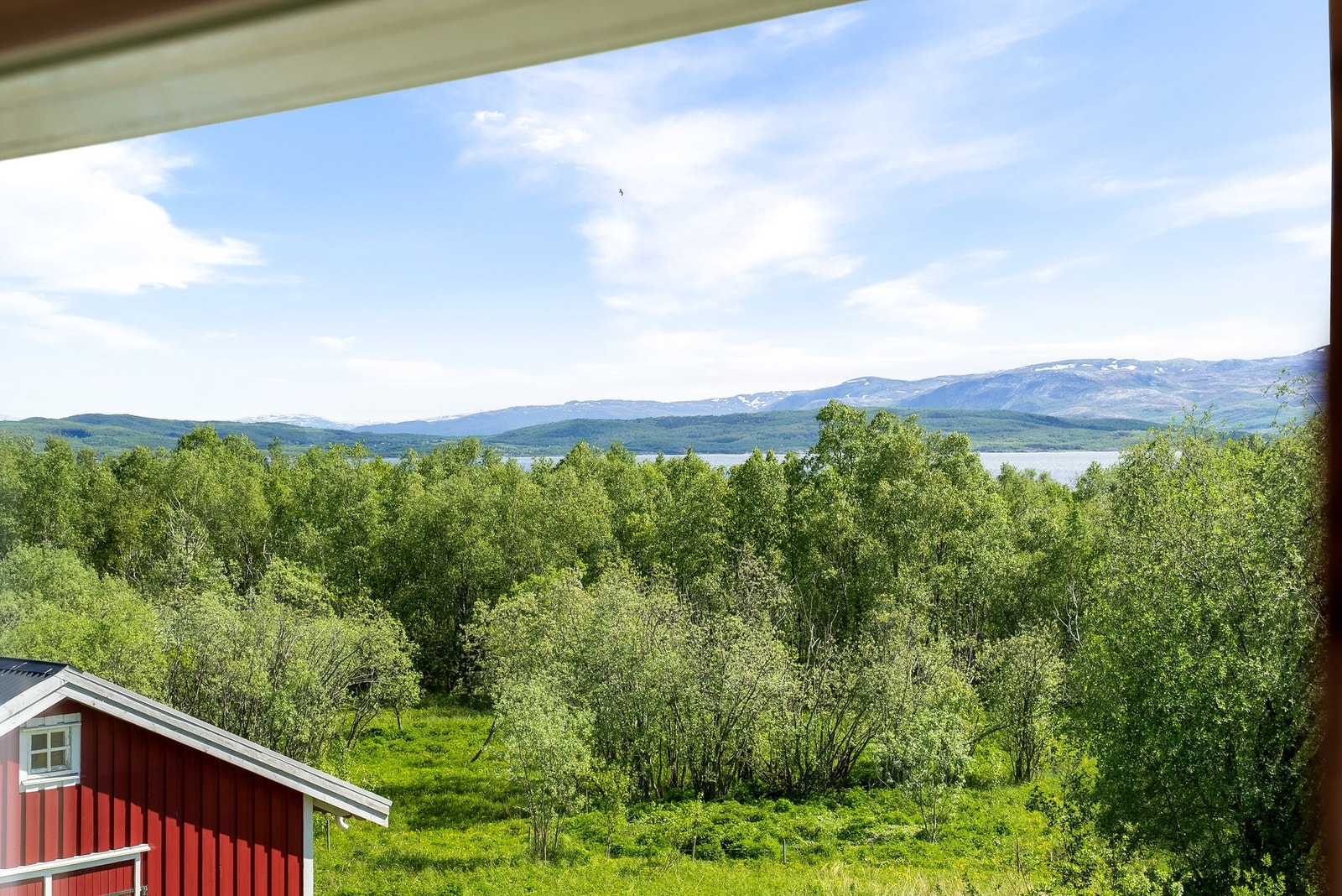 Praktfull utsikt fra stuevindu Galleribilde
