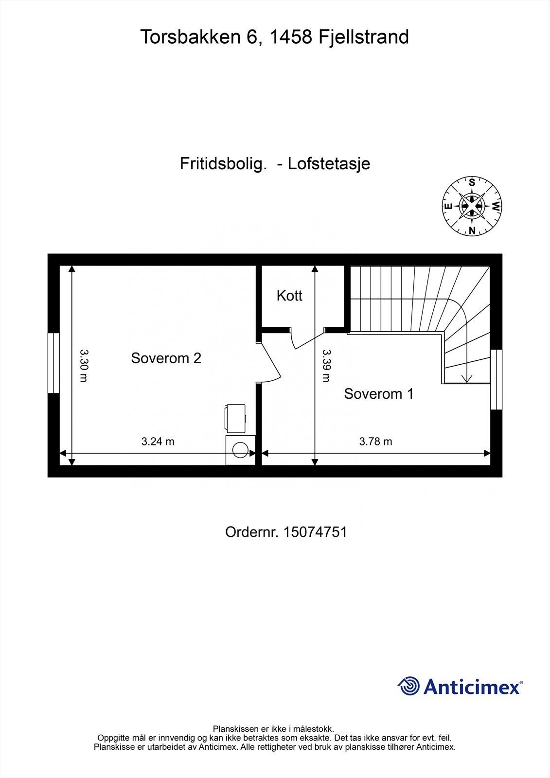 Plantegning Loftsetasje Galleribilde