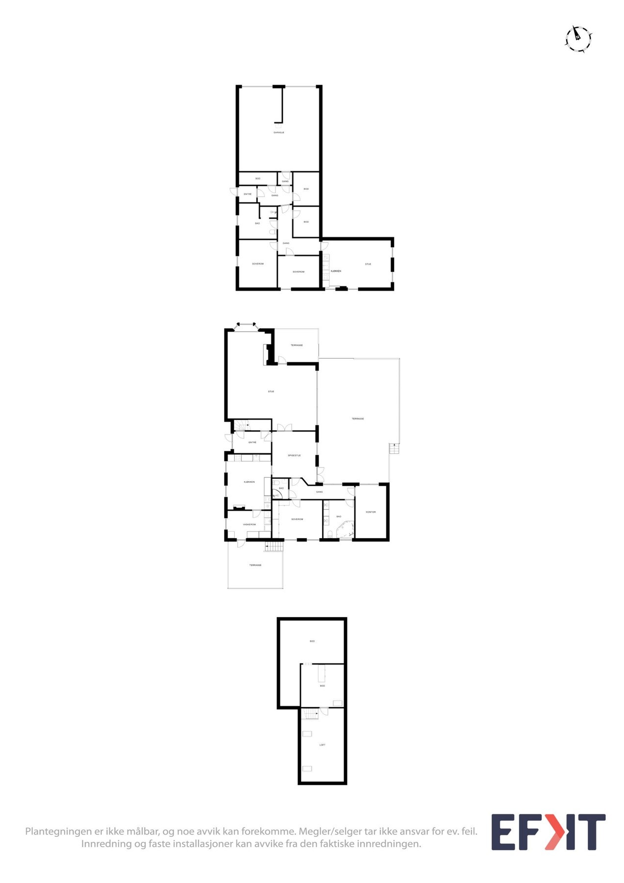Plantegninger alle plan Galleribilde