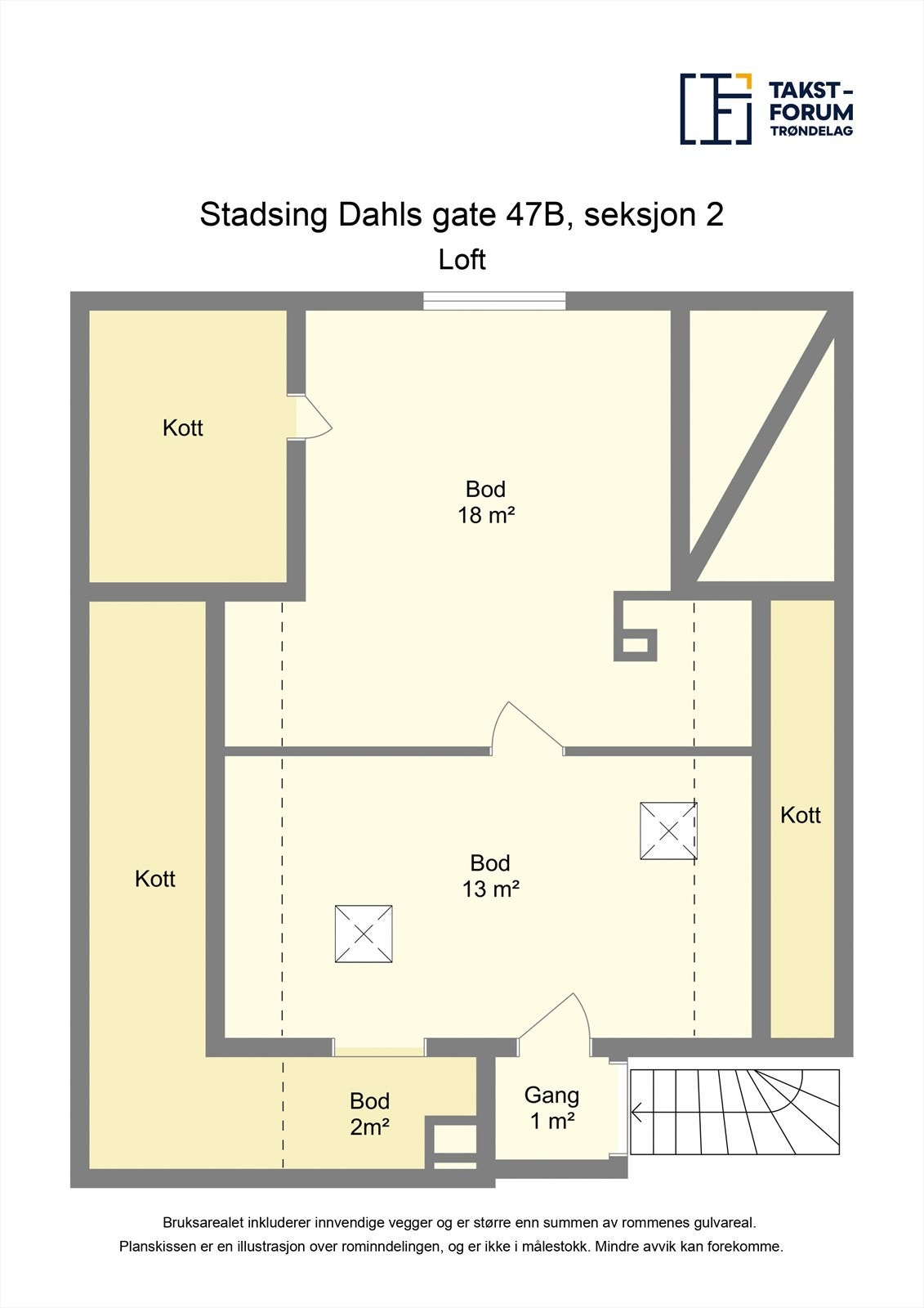 Planskisse Loft Galleribilde
