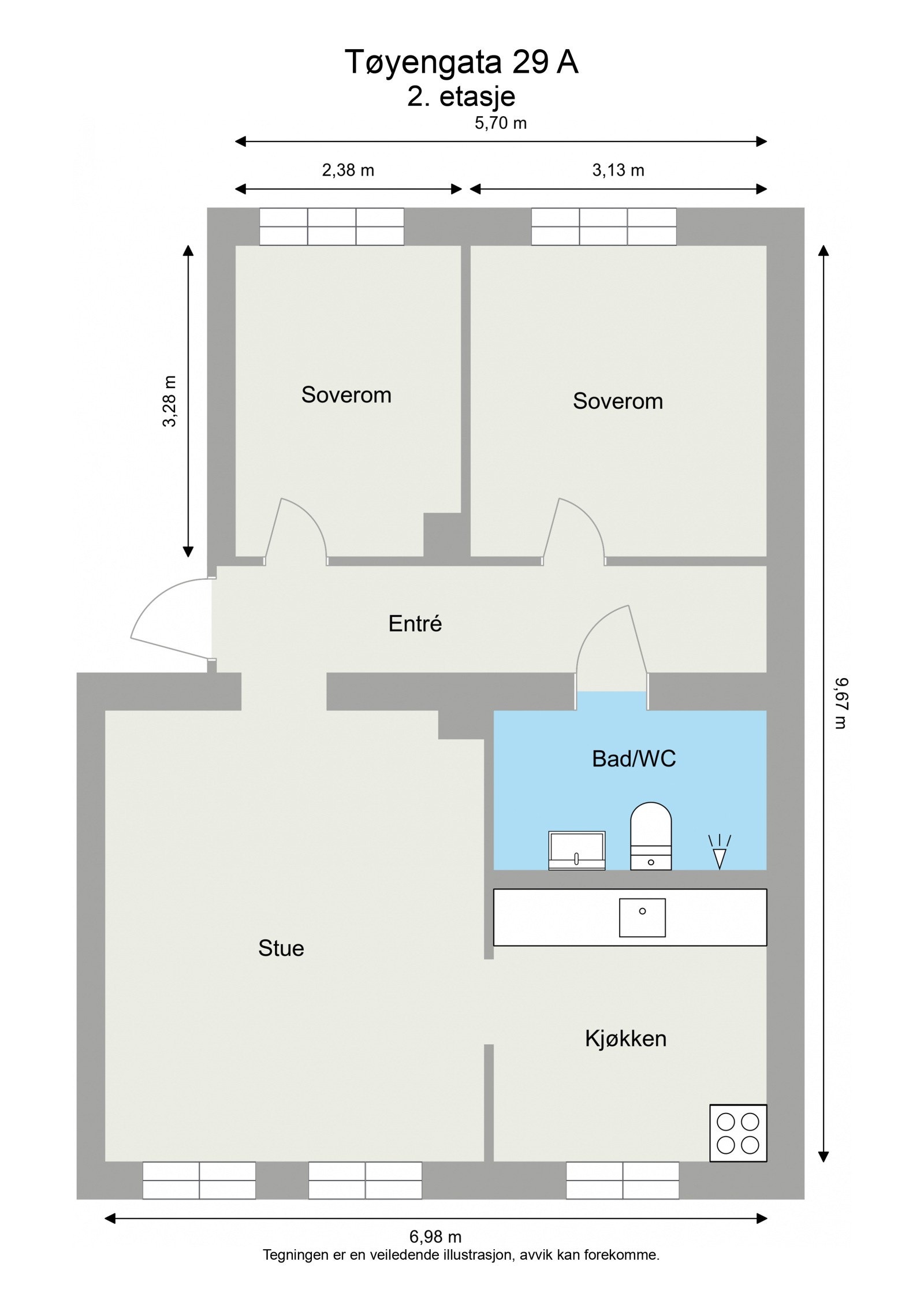 2 D skisse Galleribilde