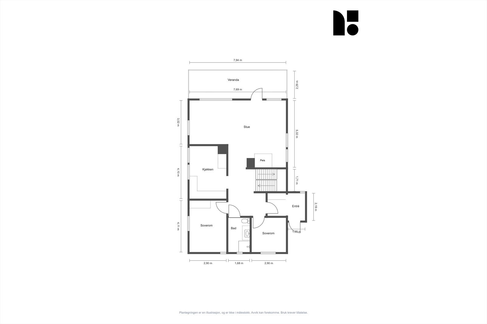 Planskisse 1. etasje Galleribilde