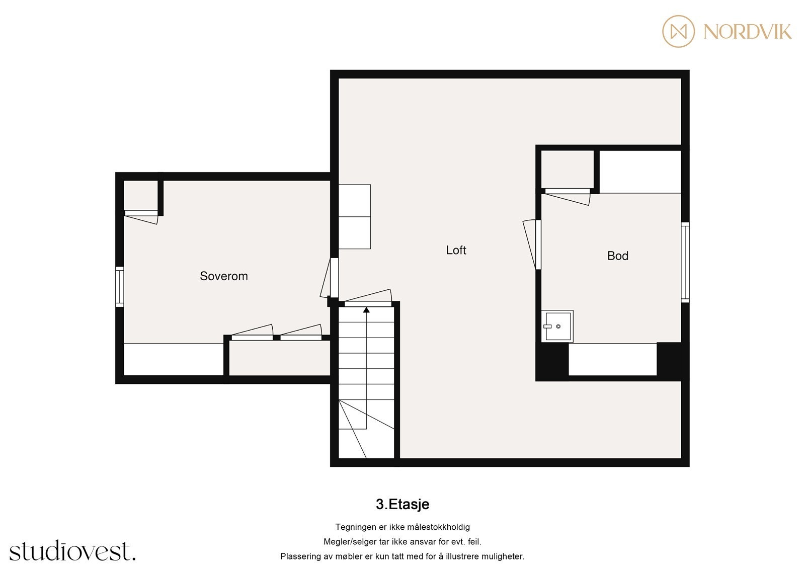 Plantegning loftsetasje Galleribilde