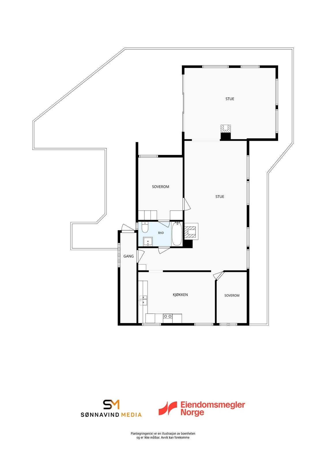 Plantegning 1. etg Galleribilde