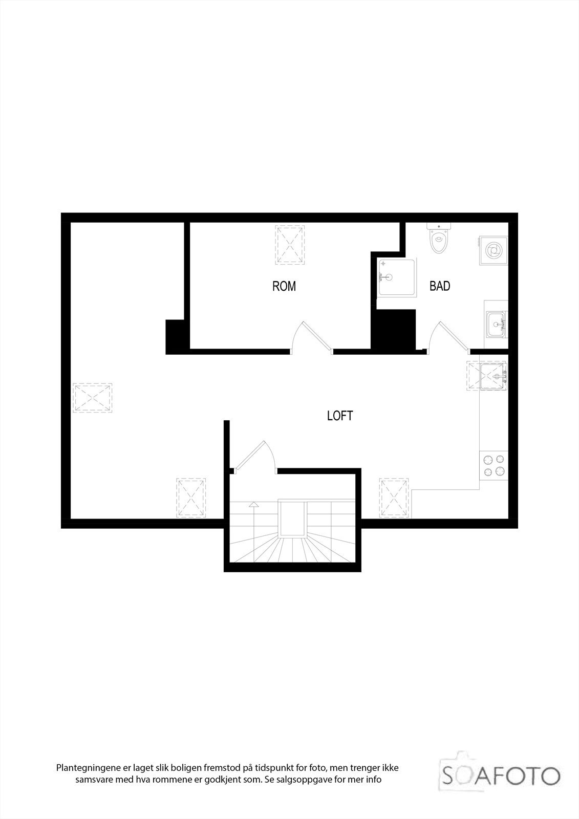 Plantegning Loft etasje Galleribilde